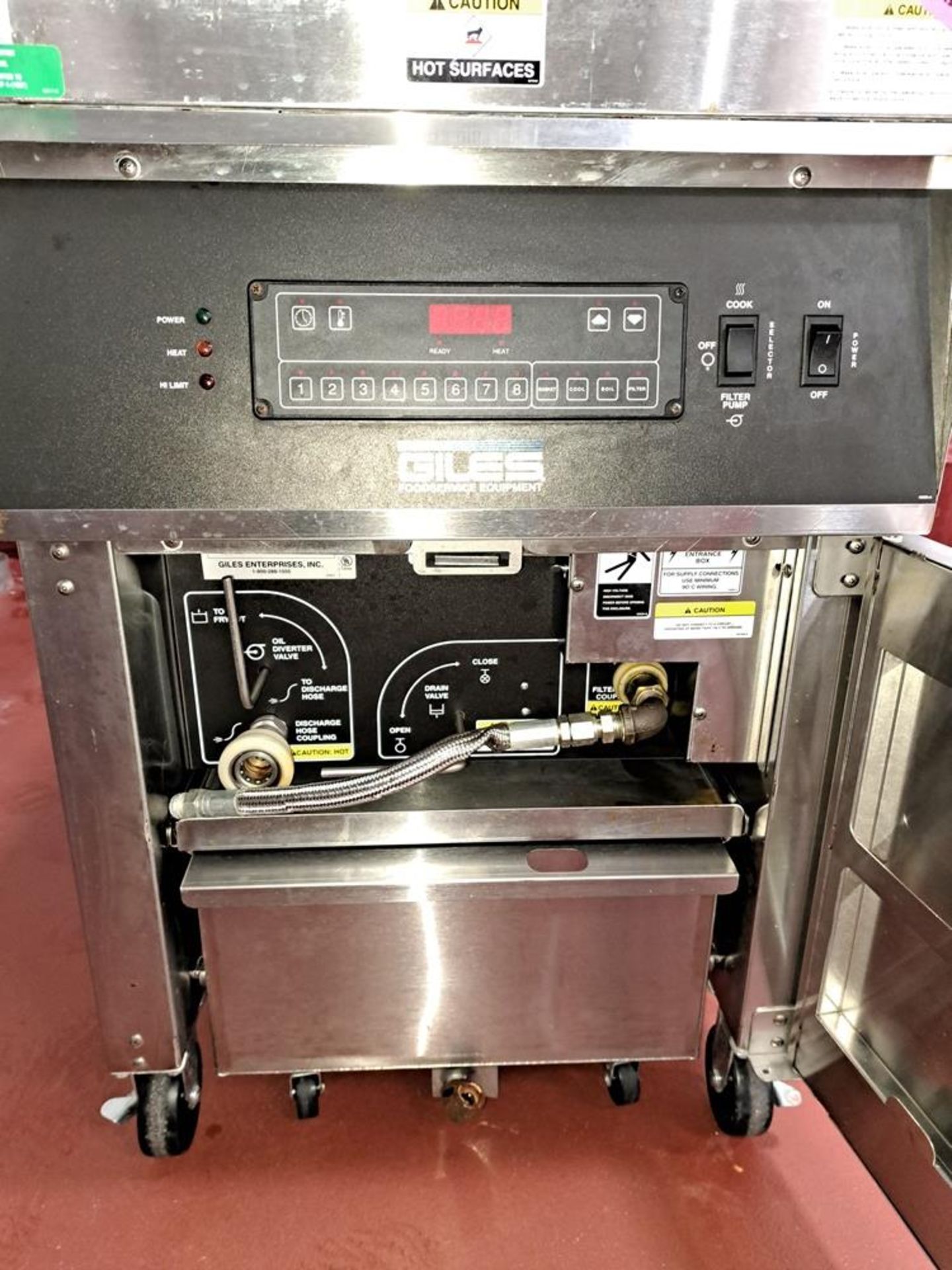 Glise Mdl. GEF-400 Deep Fryer, 12" Dia. X 10" D basket, Ser. #A802250810, electric, 208, 1 phase- - Image 4 of 5