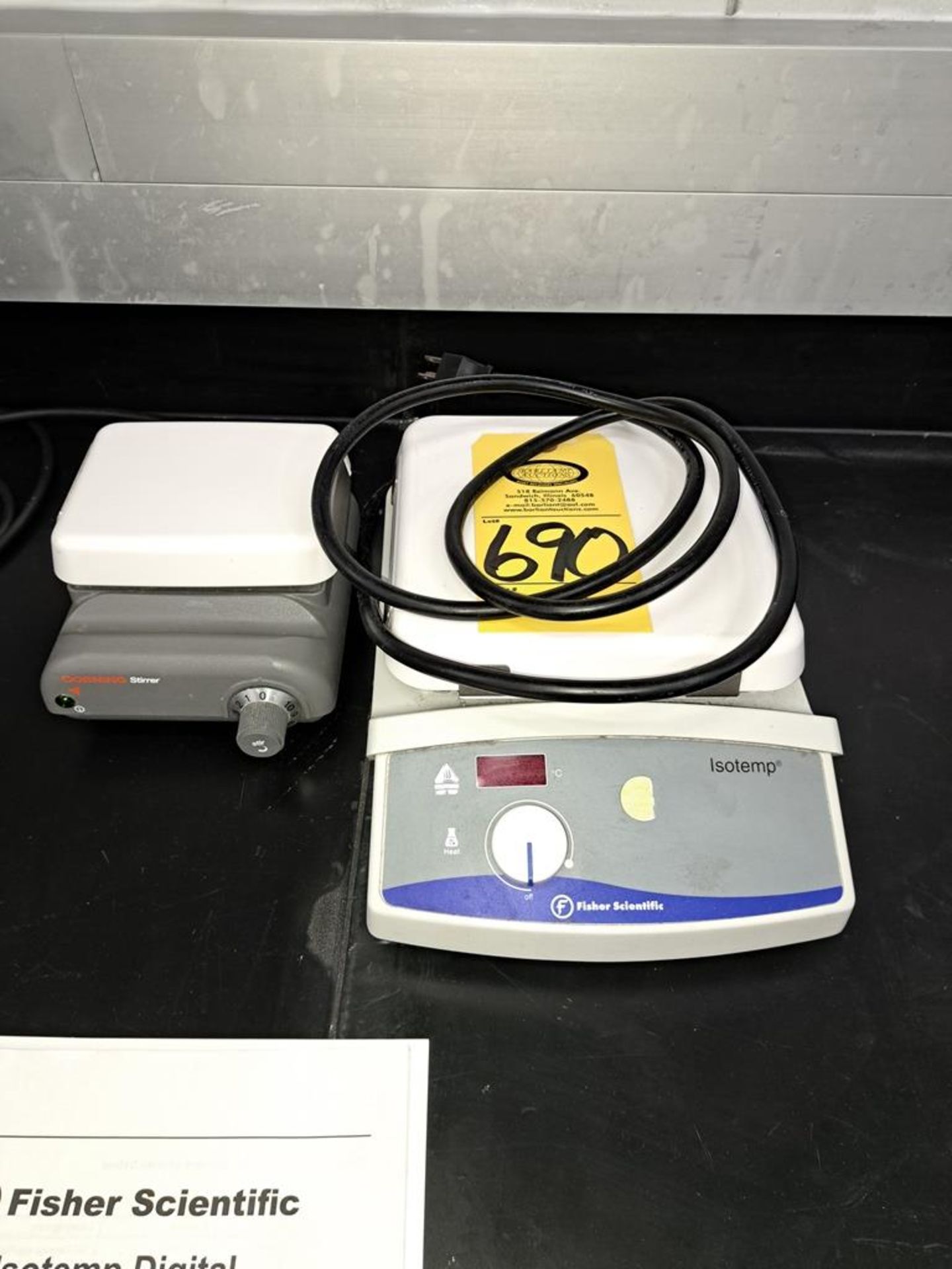 Lot Fisher-Scientific Hot Plate Corning Hot Plate-Removal Is By Appointment Only-All Small Hand