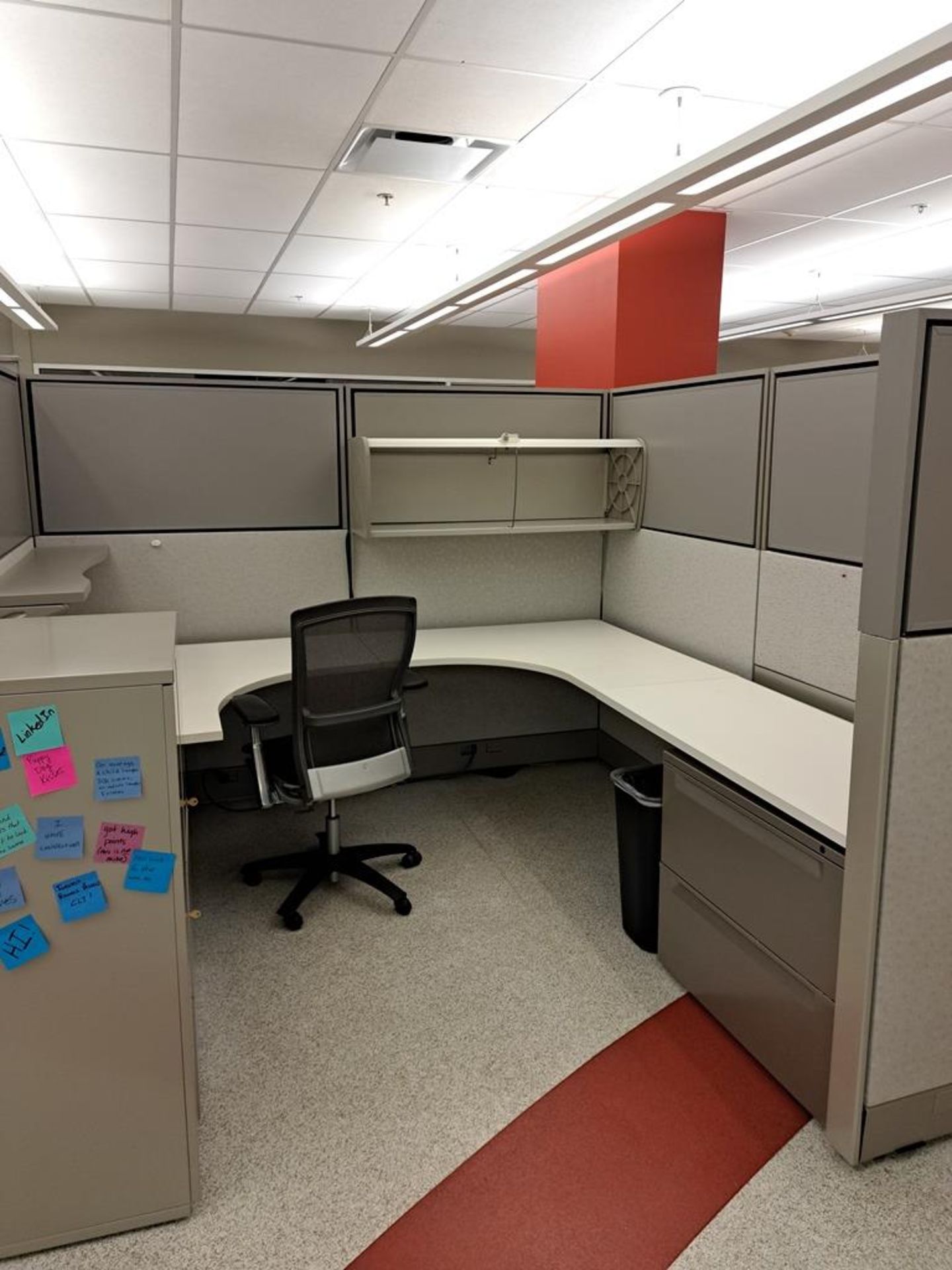 Lot Herman Miller Cubicle Work Stations, 17" W X 50' L, (10) Work Stations, Desks, File - Image 4 of 14