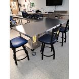 Portable Stainless Steel Table, 38" W X 6' L X 34" T-Removal Is By Appointment Only-All Small Hand