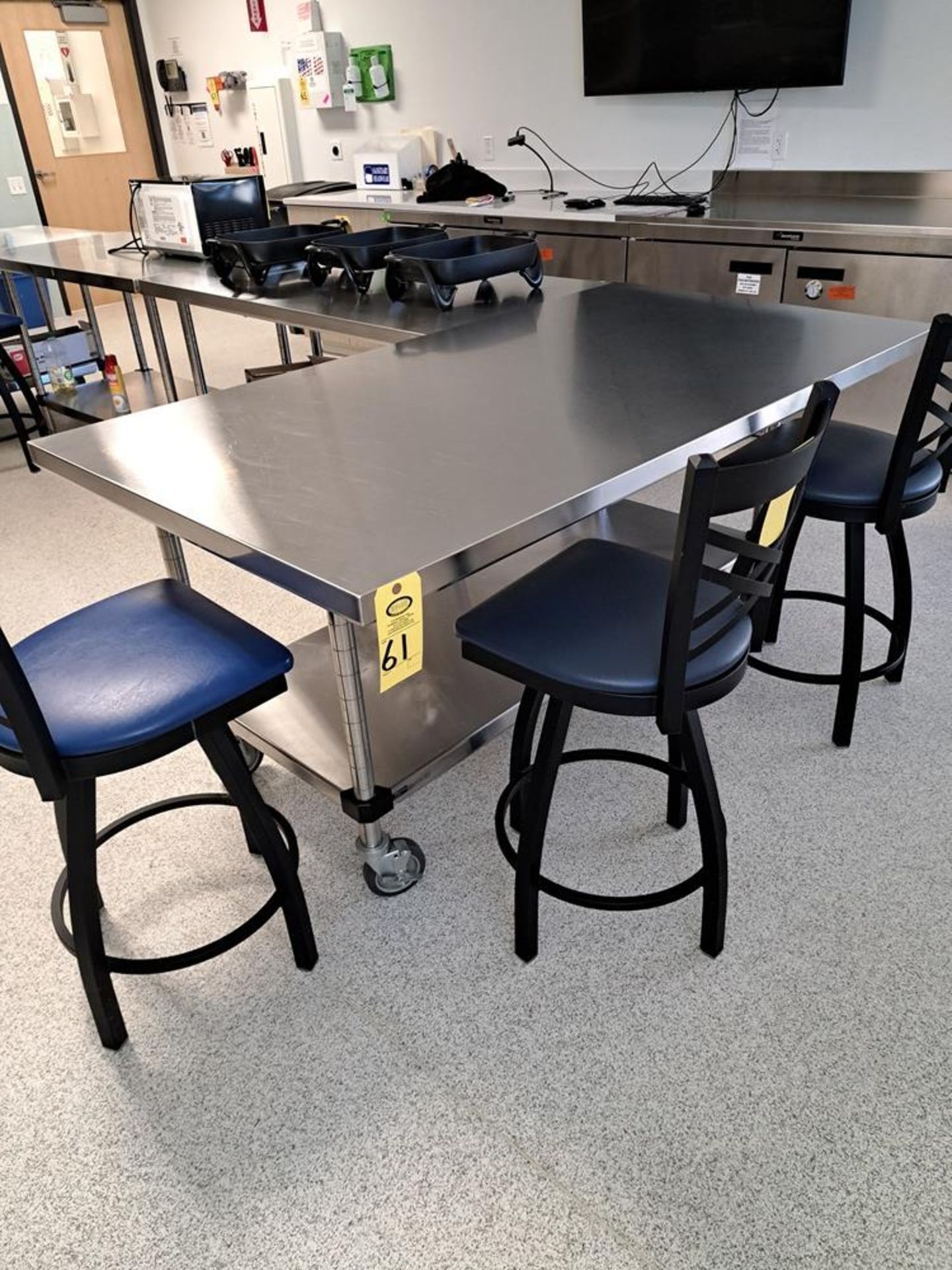 Portable Stainless Steel Table, 38" W X 6' L X 34" T-Removal Is By Appointment Only-All Small Hand