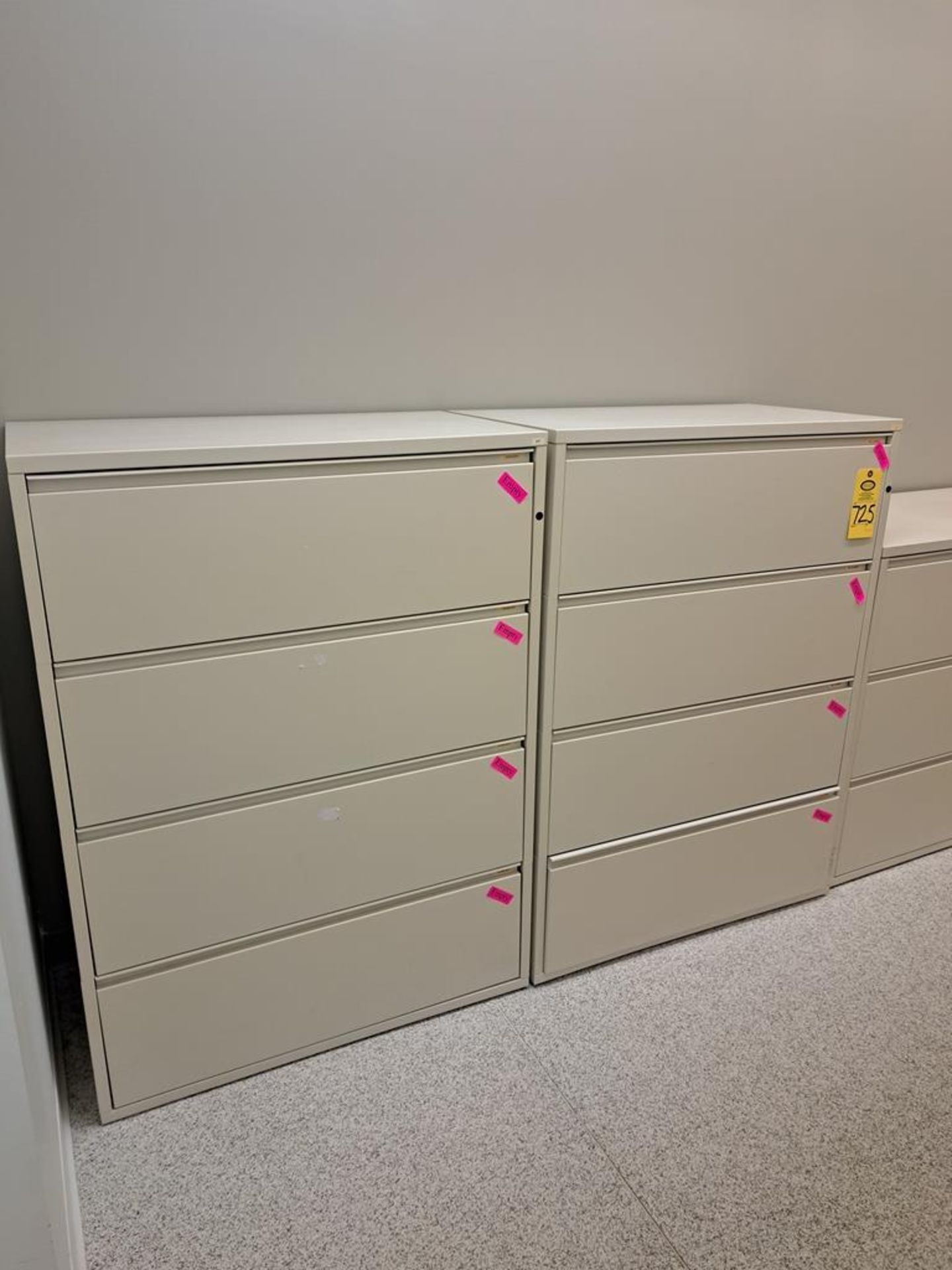 Lot (4) Herman Miller 4-Drawer Lateral File Cabinets, 36" W X 20" D X 50" T, (4) Herman Miller 3- - Image 2 of 4