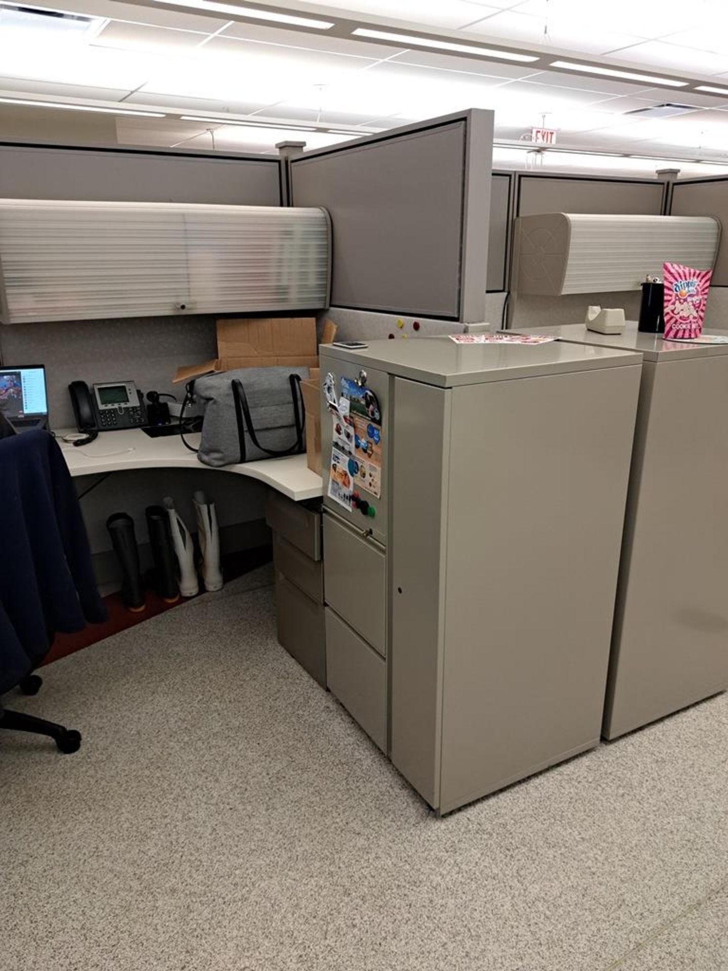 Lot Herman Miller Cubicle Work Stations, 17" W X 57' L, (12) Work Stations, Desks, File - Image 29 of 29