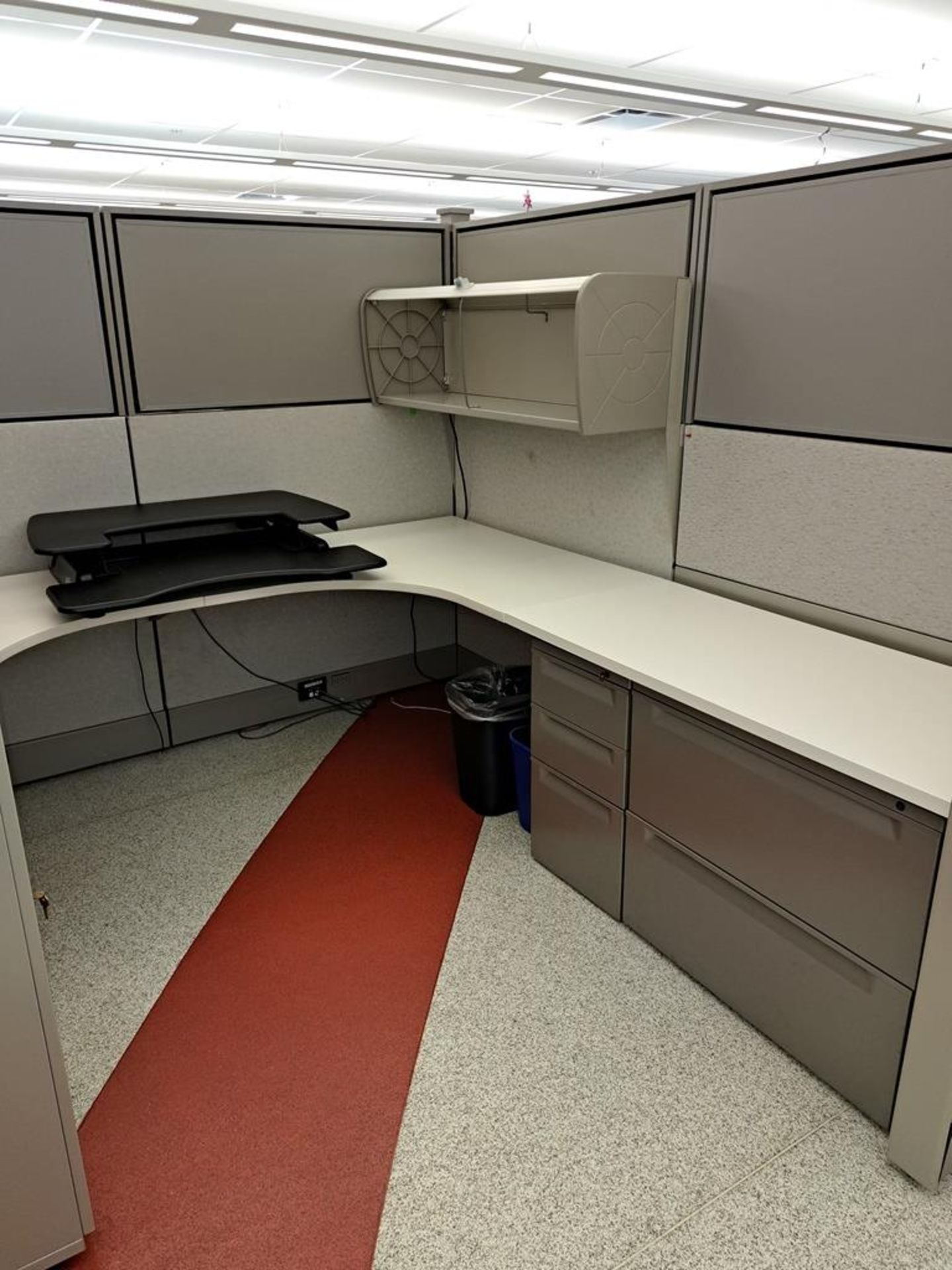 Lot Herman Miller Cubicle Work Stations, 17" W X 57' L, (12) Work Stations, Desks, File - Image 21 of 29