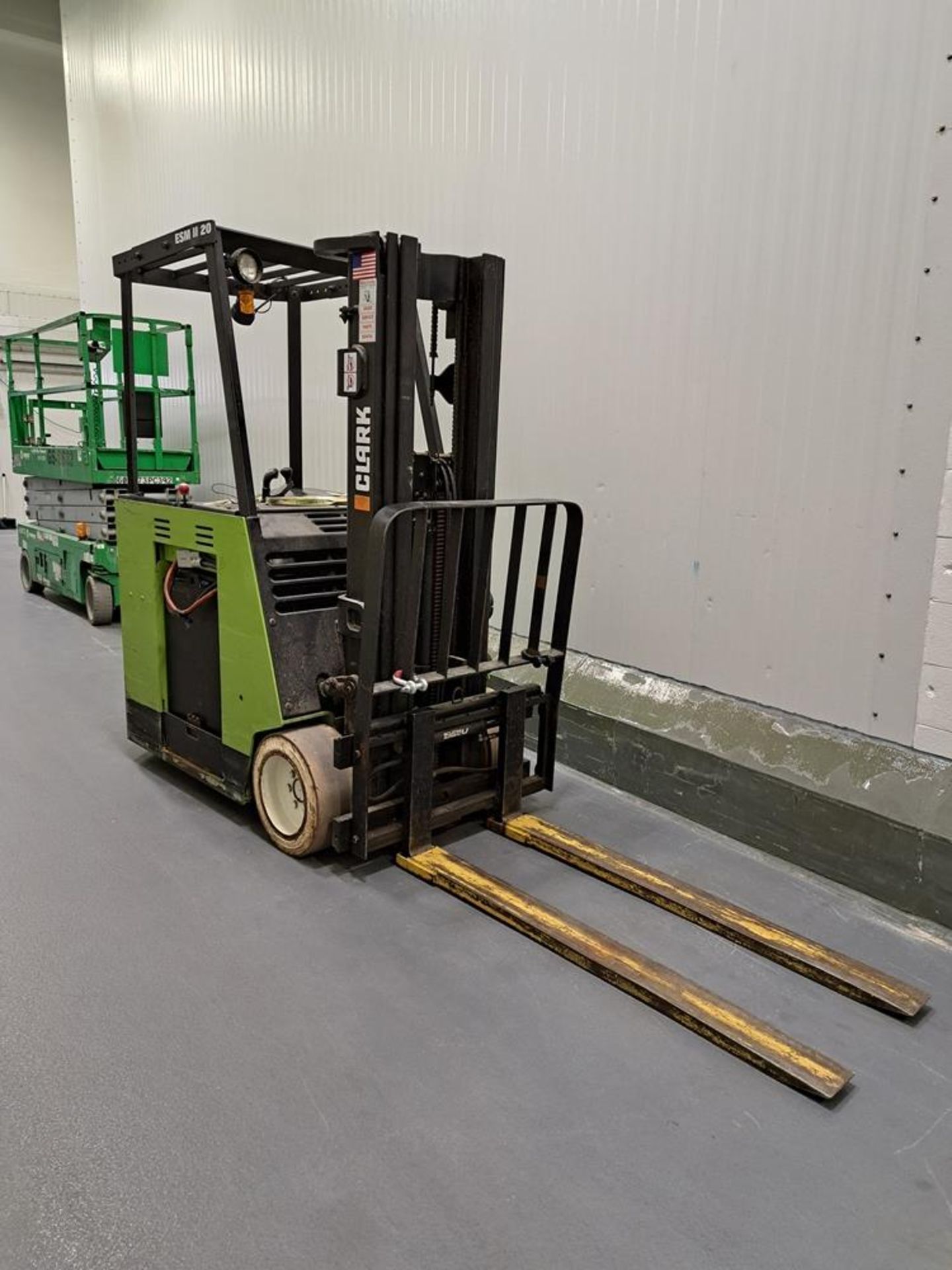 Clark Mdl. ESMI120 Stand Up Forklift, Ser. #ESM247-0002-9500, 36 volt battery, 3675 Lb. capacity,