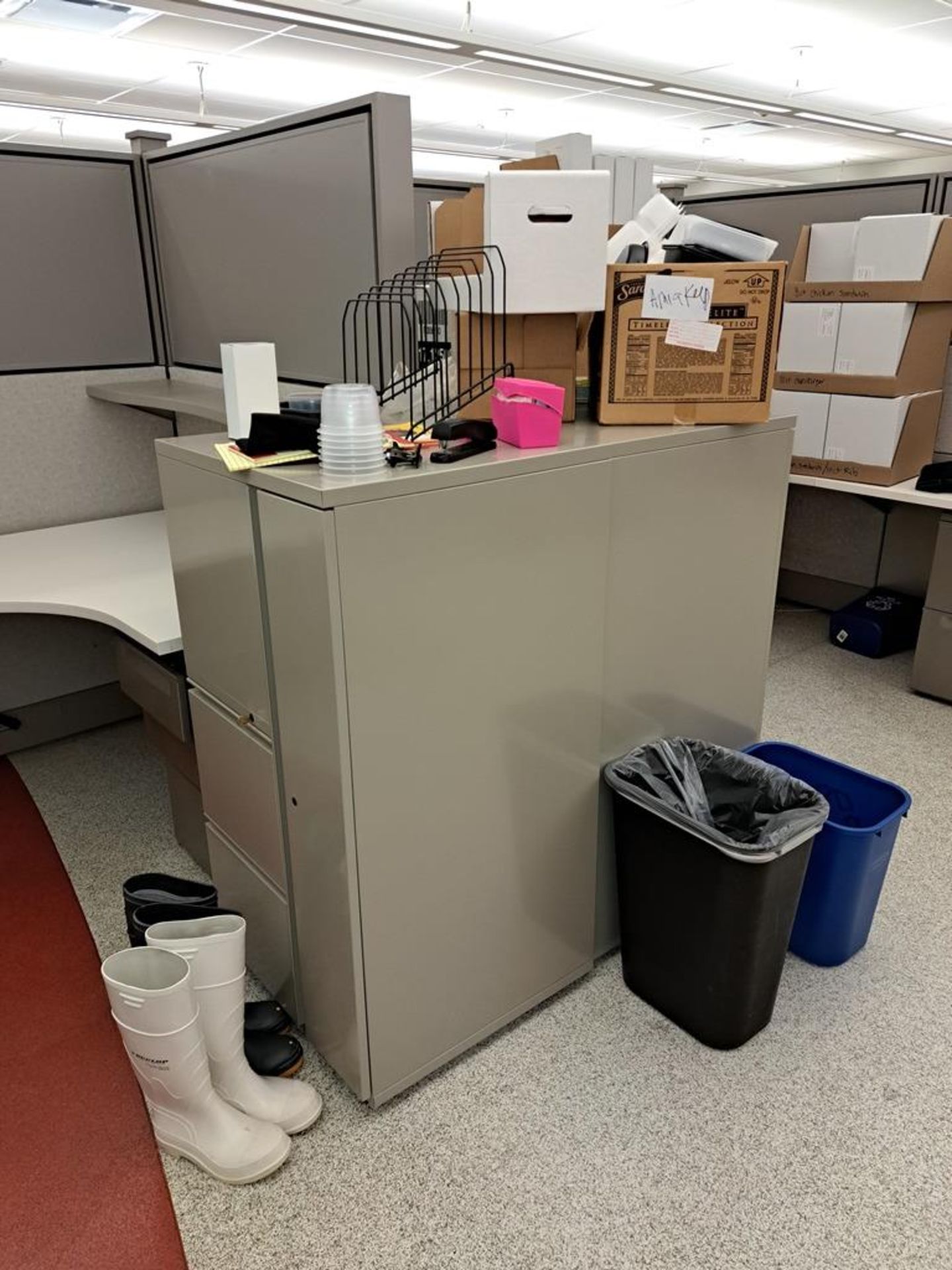 Lot Herman Miller Cubicle Work Stations, 17" W X 50' L, (2) Work Stations per section, (6) Sections, - Image 10 of 27