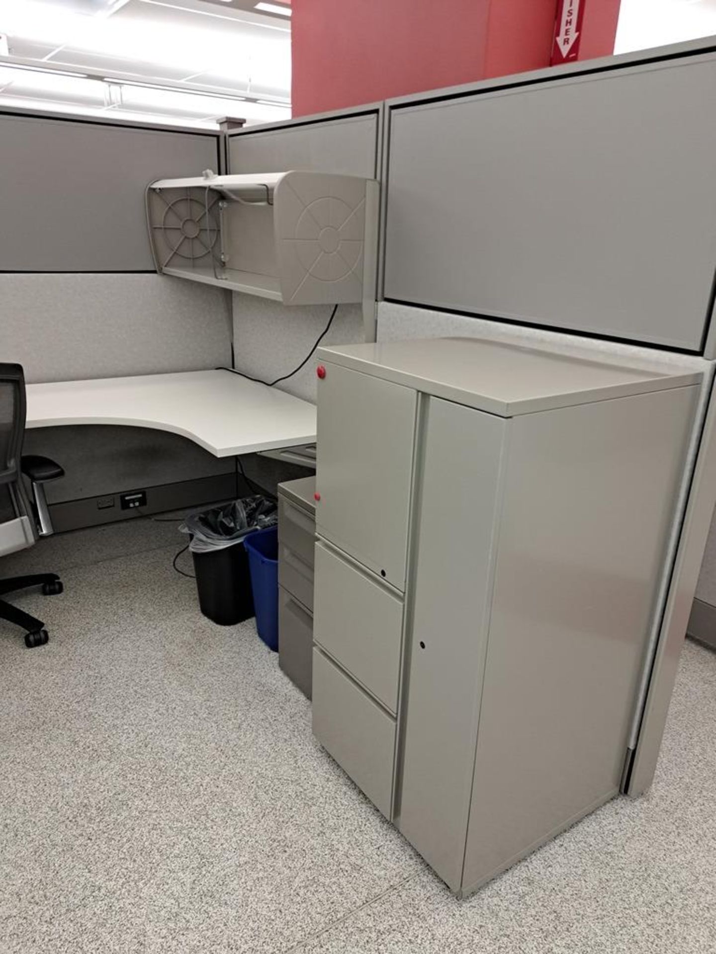 Lot Herman Miller Cubicle Work Stations, 17" W X 57' L, (12) Work Stations, Desks, File - Image 23 of 29