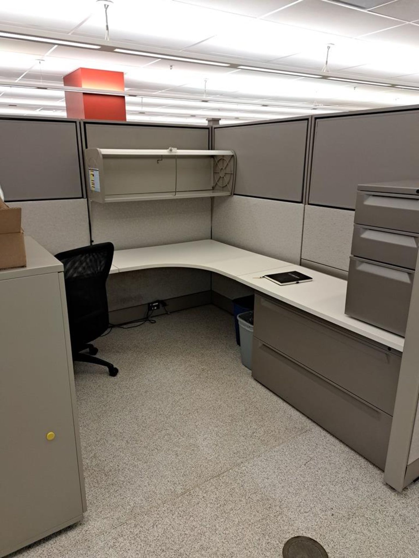 Herman Miller Cubicle Work Stations, 17' W X 50' L, (2) Work Stations per section, (12) Sections, - Image 10 of 25