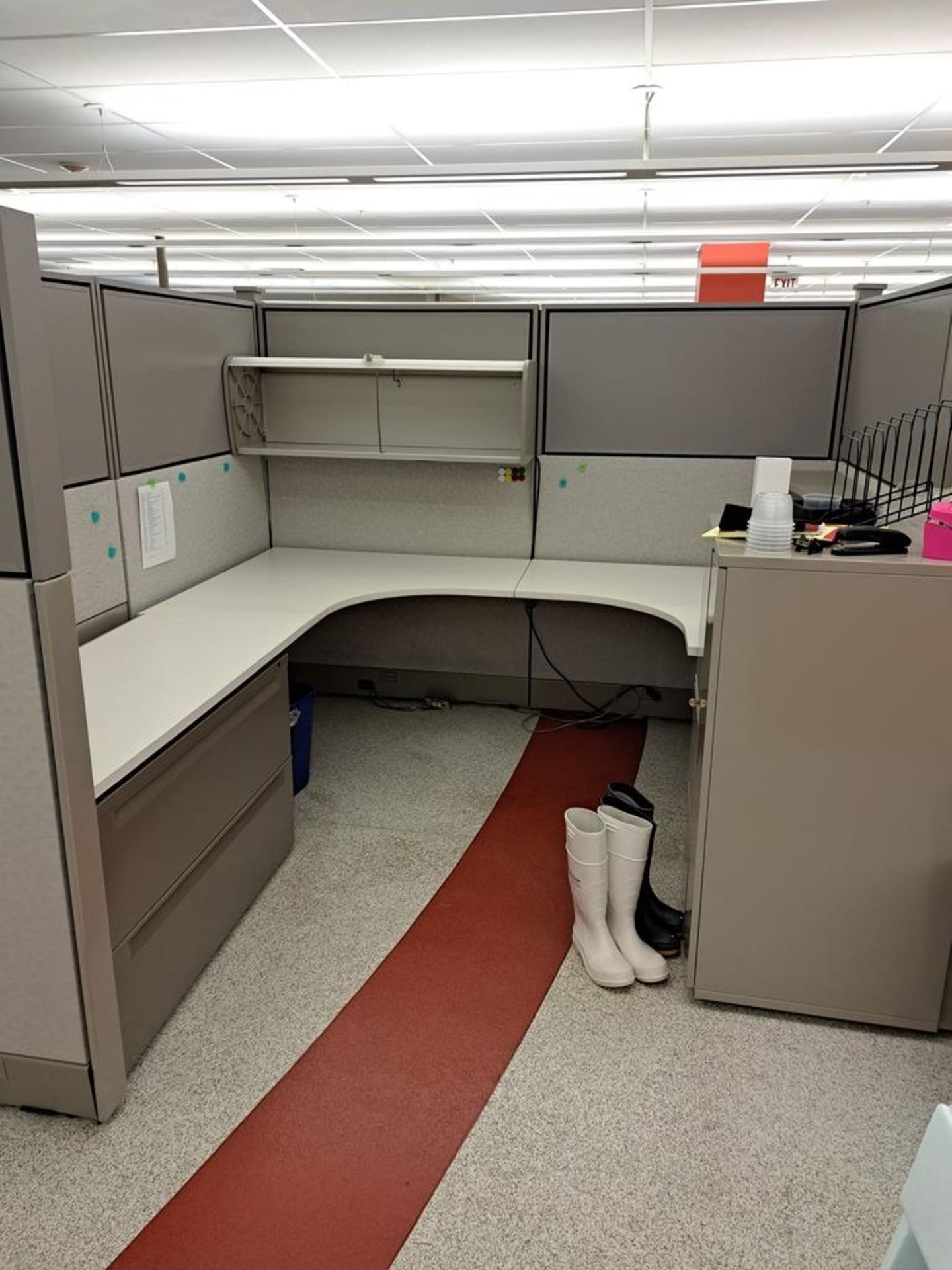 Lot Herman Miller Cubicle Work Stations, 17" W X 50' L, (2) Work Stations per section, (6) Sections, - Image 9 of 27