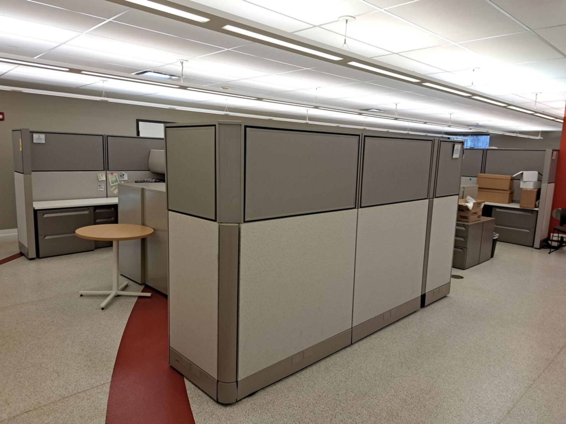 Herman Miller Cubicle Work Stations, 17' W X 50' L, (2) Work Stations per section, (12) Sections, - Image 2 of 25