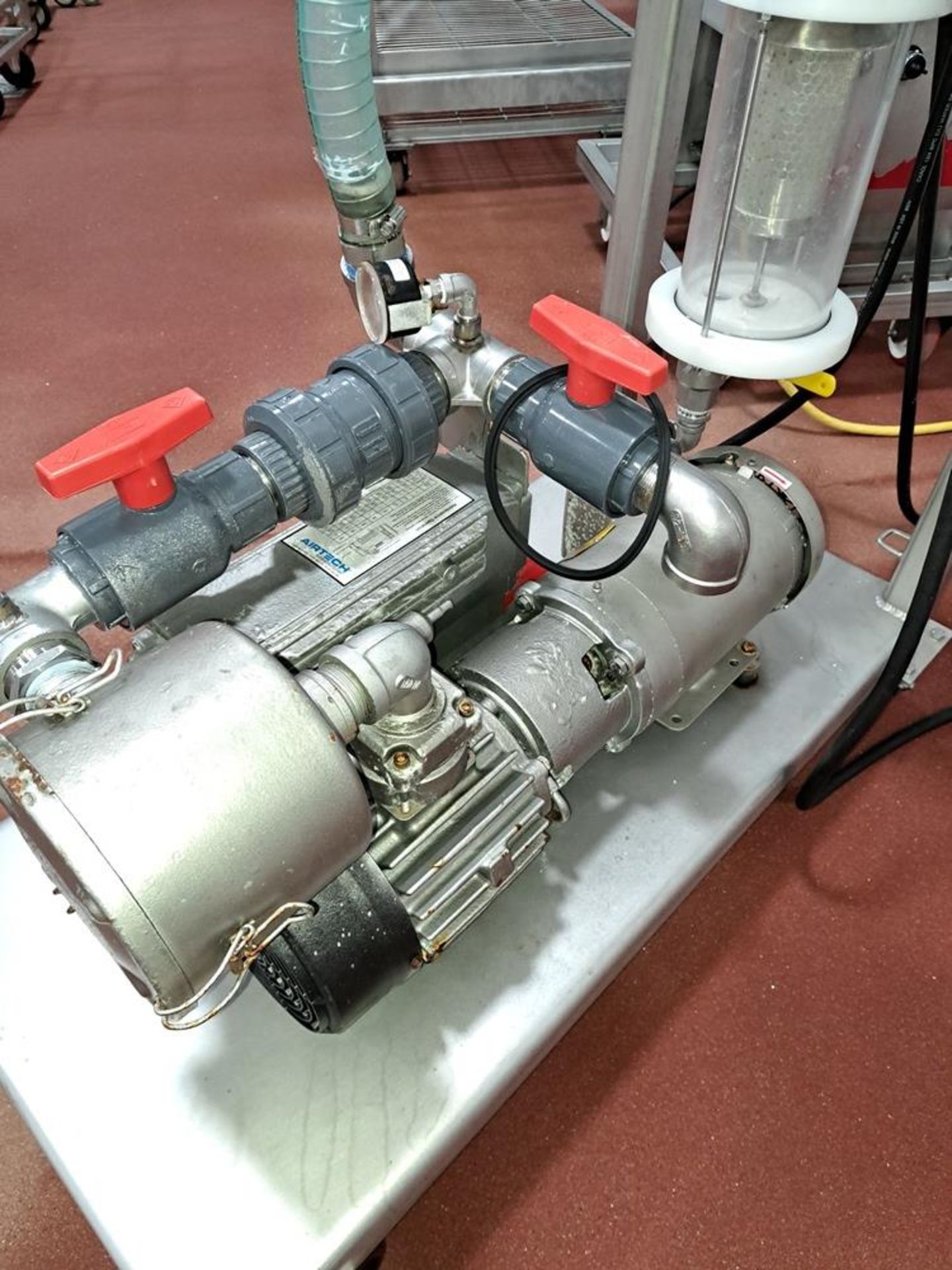 Airtech Vacuum Pump, 2 h.p., 230/460 volt motor, on stainless steel cart-Removal Is By Appointment - Image 2 of 3