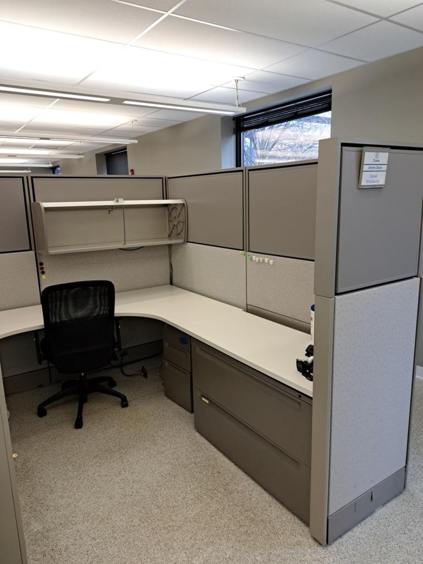 Lot Herman Miller Cubicle Work Stations, 17" W X 50' L, (2) Work Stations per section, (6) Sections, - Image 17 of 27