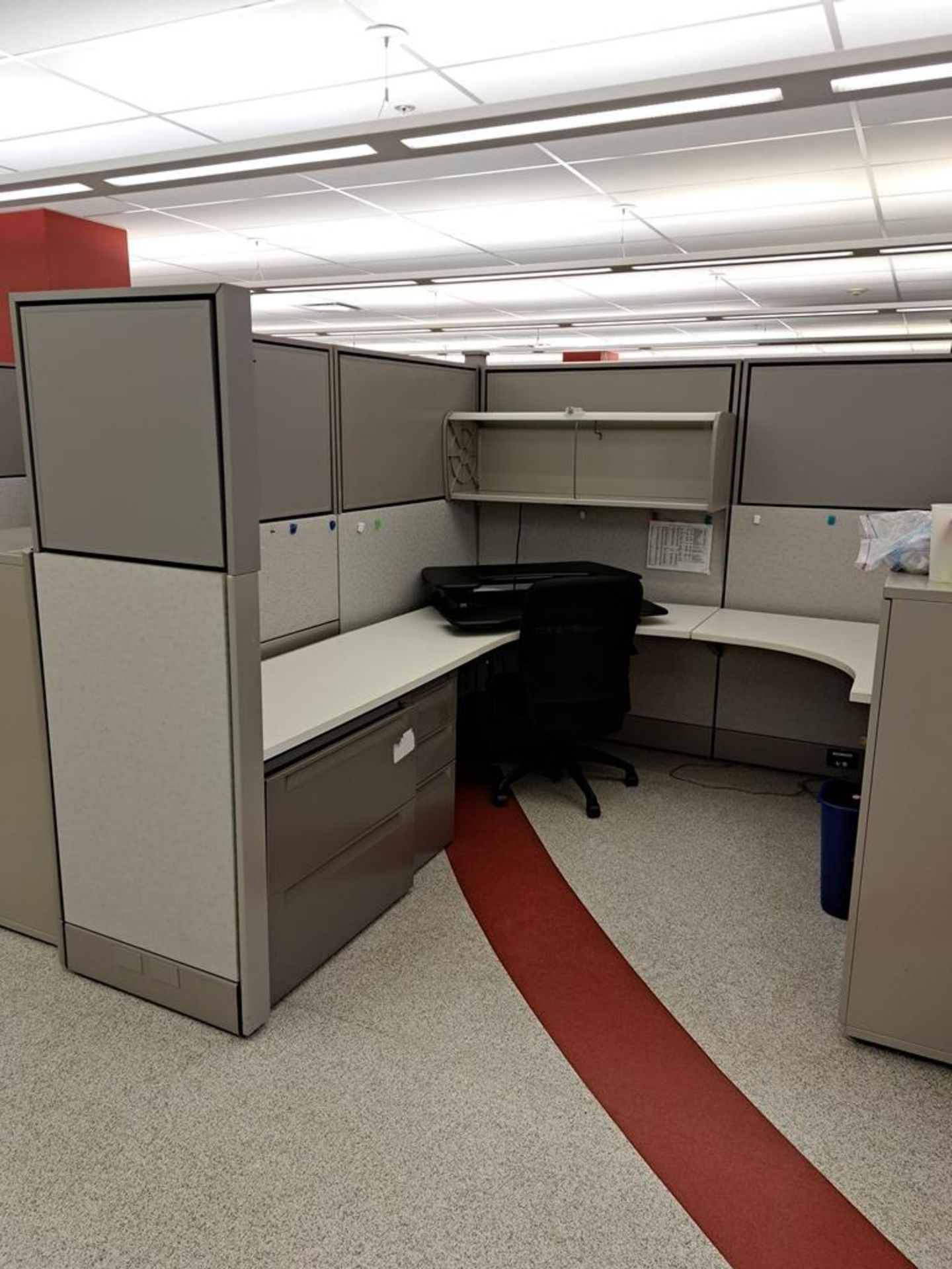 Lot Herman Miller Cubicle Work Stations, 17" W X 50' L, (14) Work Stations, Desks,, File - Image 21 of 29