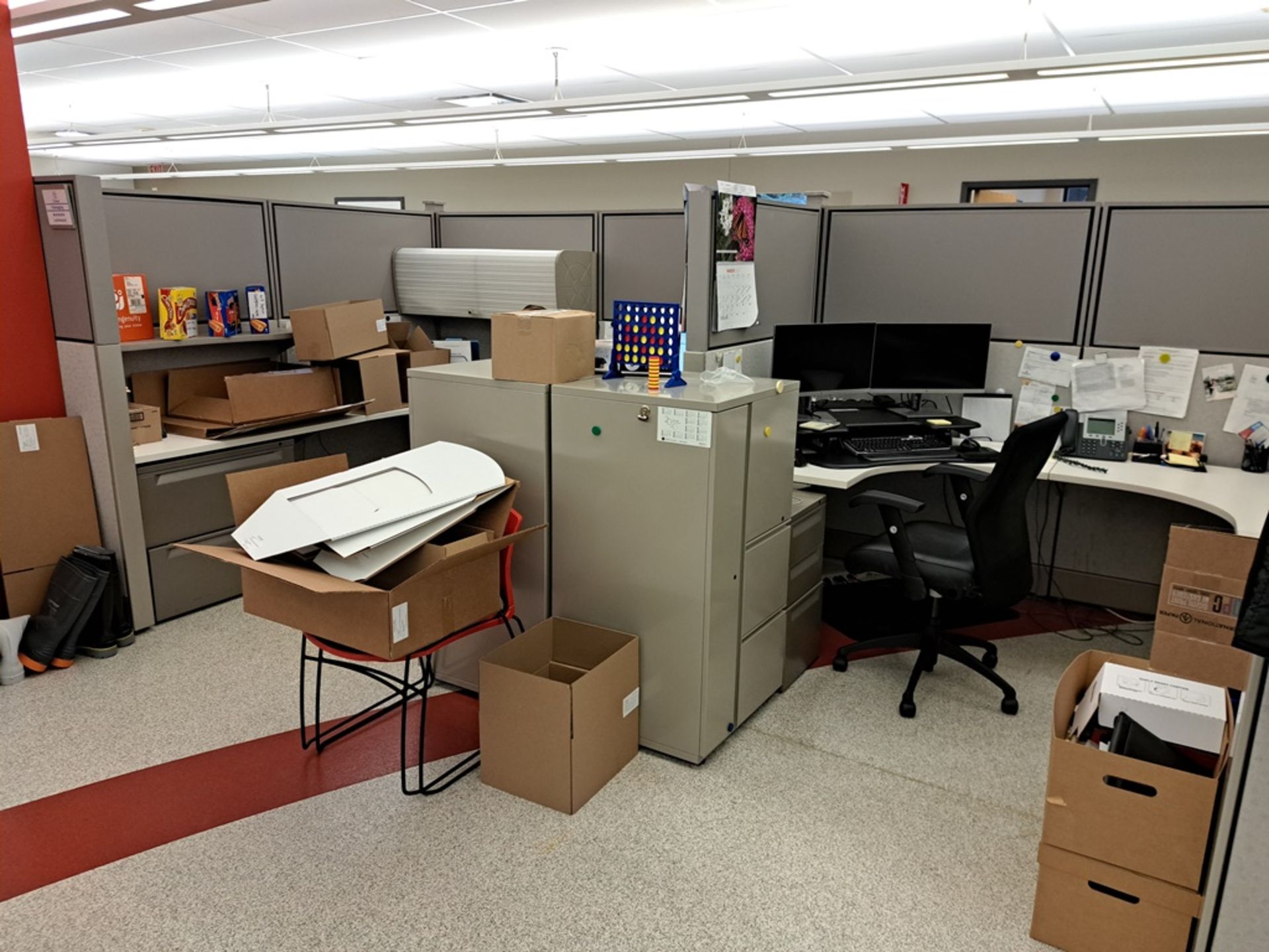 Herman Miller Cubicle Work Stations, 17' W X 50' L, (2) Work Stations per section, (12) Sections, - Image 18 of 25