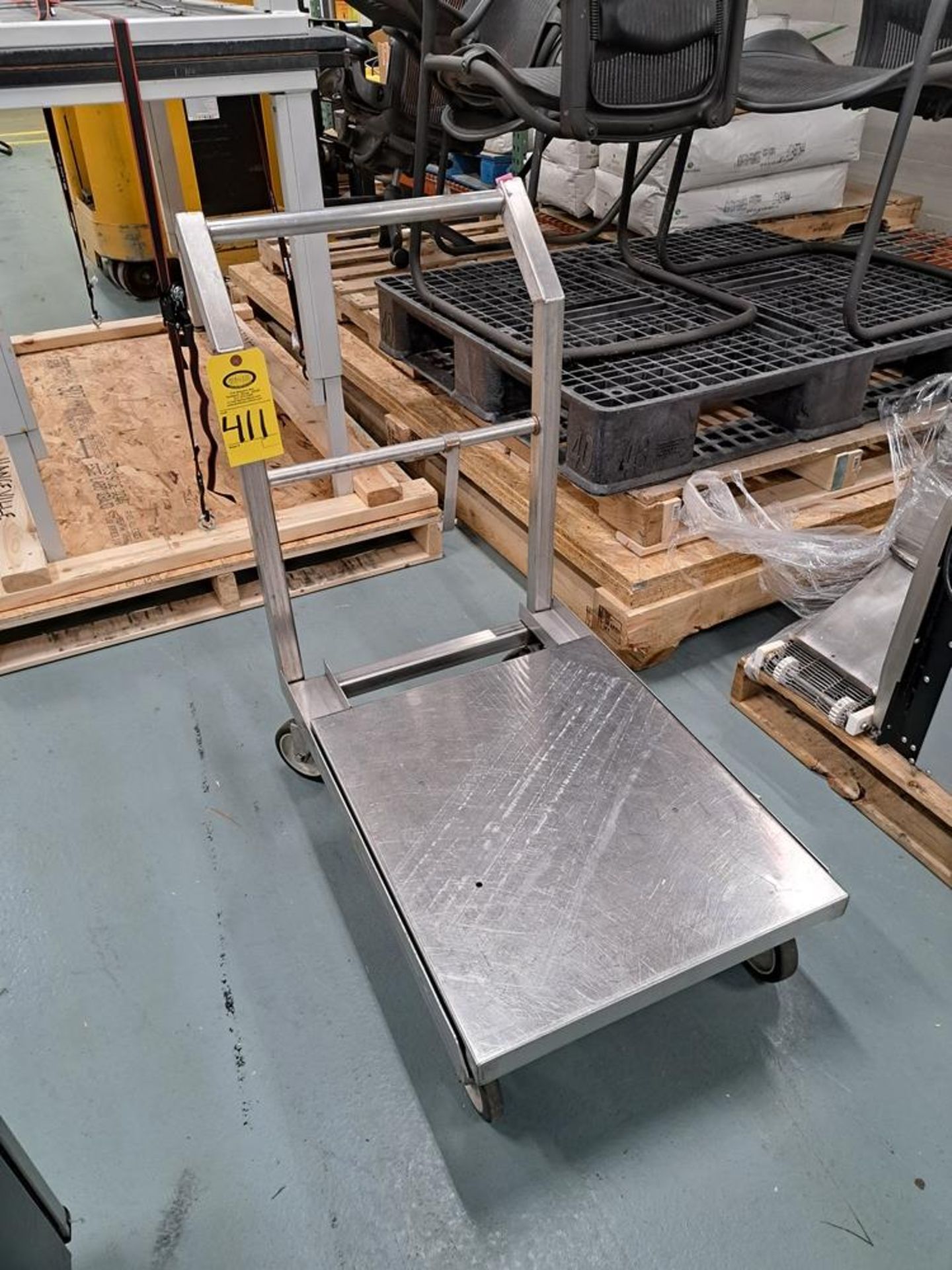 Stainless Steel Cart, 21" W X 24" L platform-Removal Is By Appointment Only-All Small Hand Carry