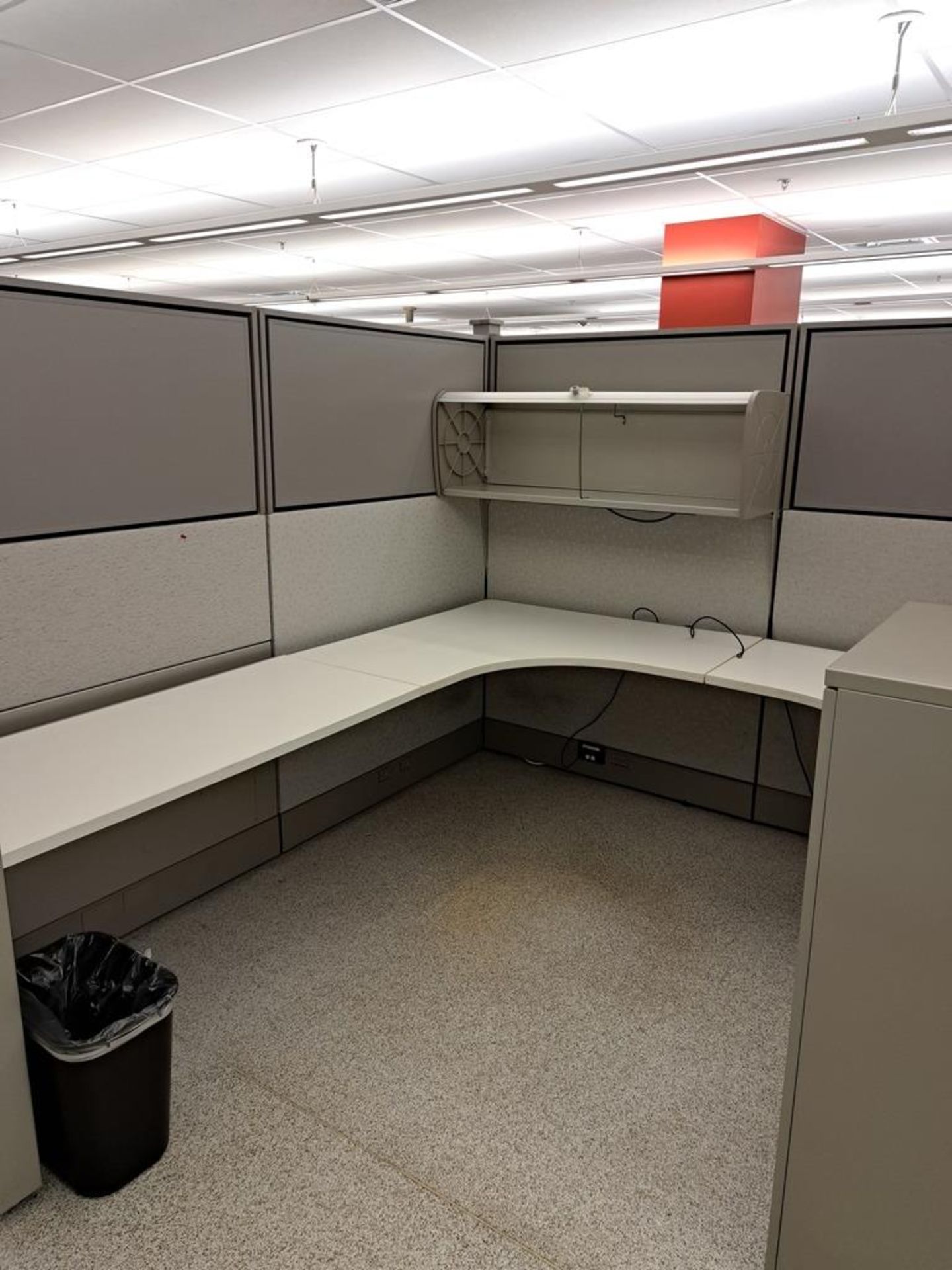 Herman Miller Cubicle Work Stations, 17' W X 50' L, (2) Work Stations per section, (12) Sections, - Image 7 of 25