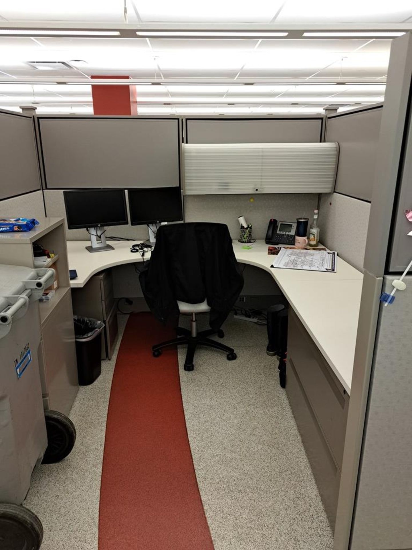 Lot Herman Miller Cubicle Work Stations, 17" W X 50' L, (2) Work Stations per section, (6) Sections, - Image 21 of 27