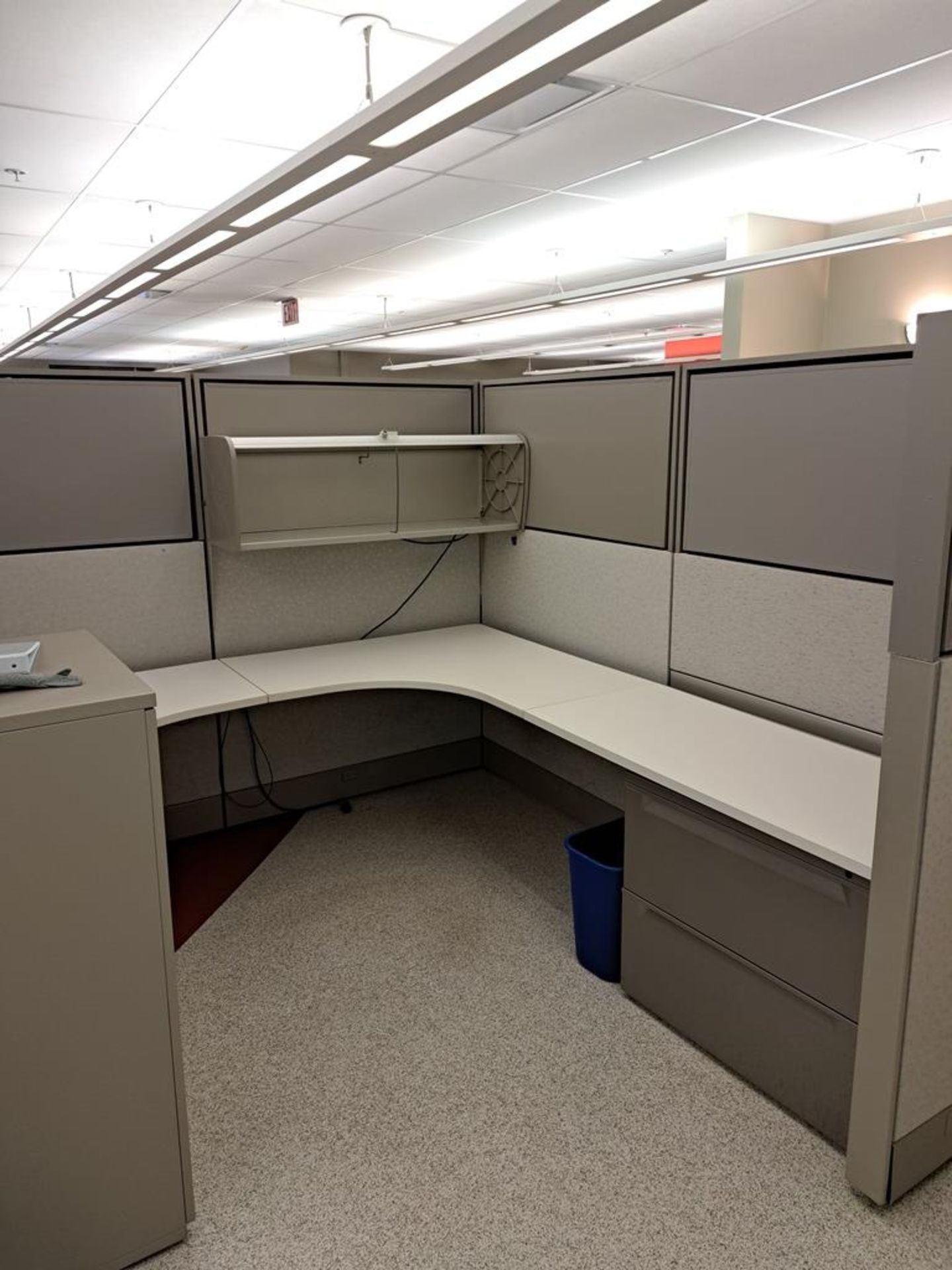 Lot Herman Miller Cubicle Work Stations, 17" W X 50' L, (14) Work Stations, Desks,, File - Image 3 of 29