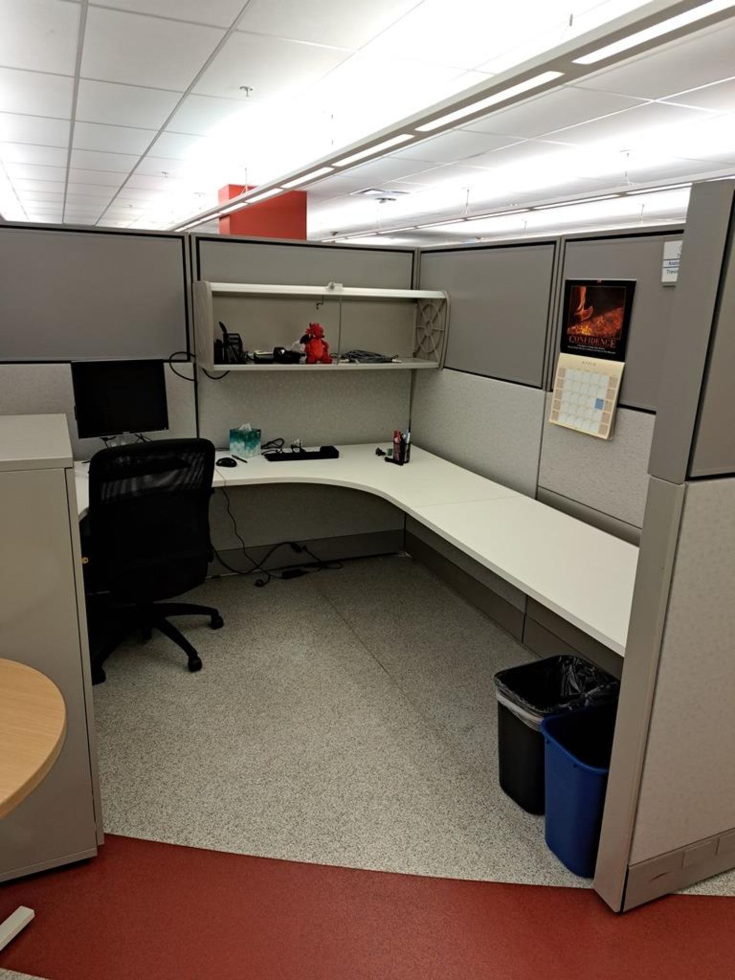 Herman Miller Cubicle Work Stations, 17' W X 50' L, (2) Work Stations per section, (12) Sections, - Image 3 of 25