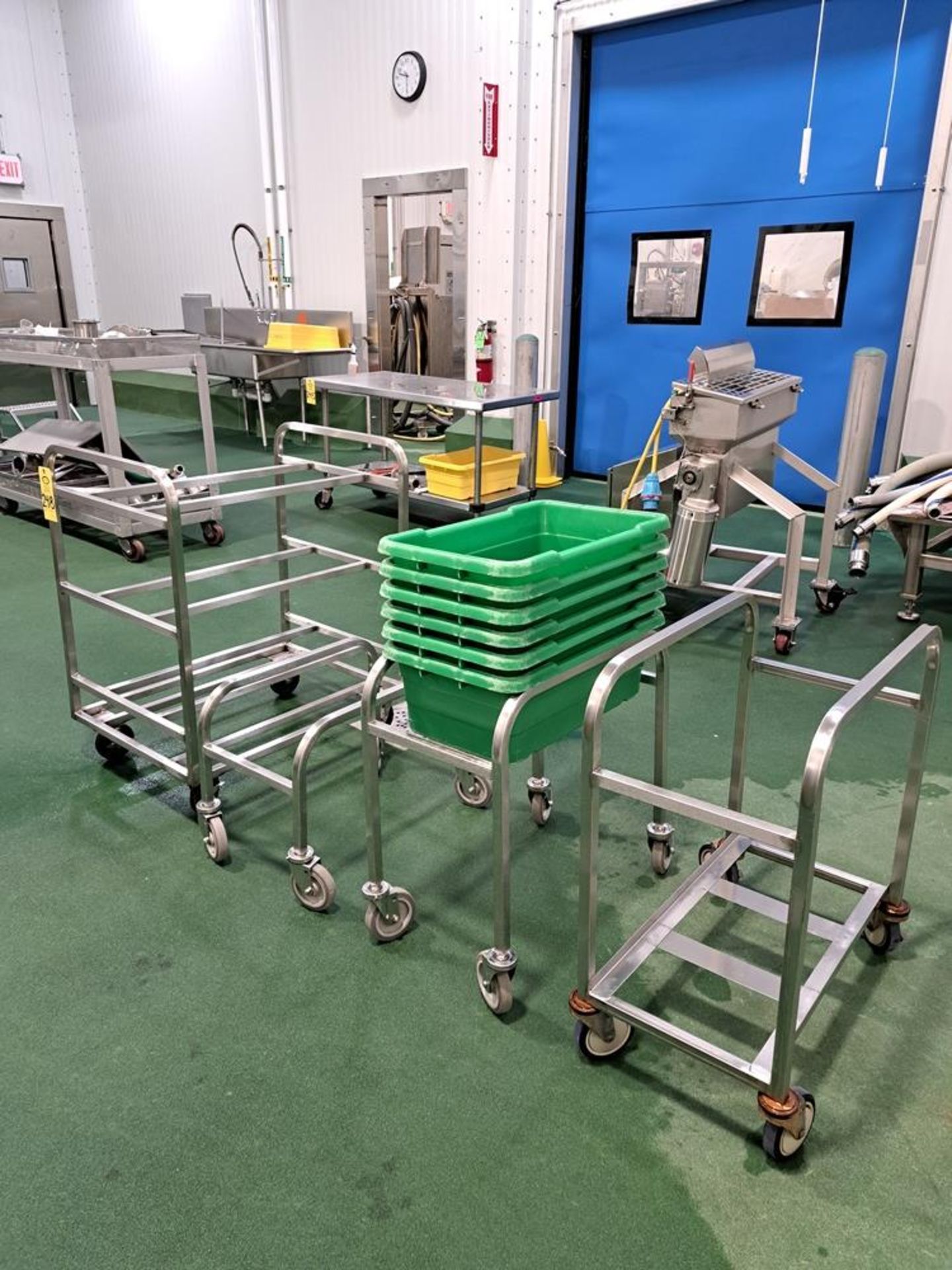 Lot (4) Stainless Steel Tote Racks (6) Plastic Totes-Removal Is By Appointment Only-All Small Hand - Image 2 of 2
