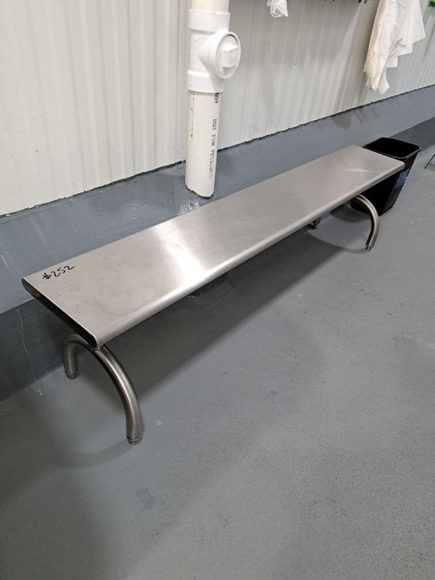 Lot Stainless Steel Bench, 6' long, P.P.E Caddy's, Eye Wash Station-Removal Is By Appointment Only- - Image 2 of 5