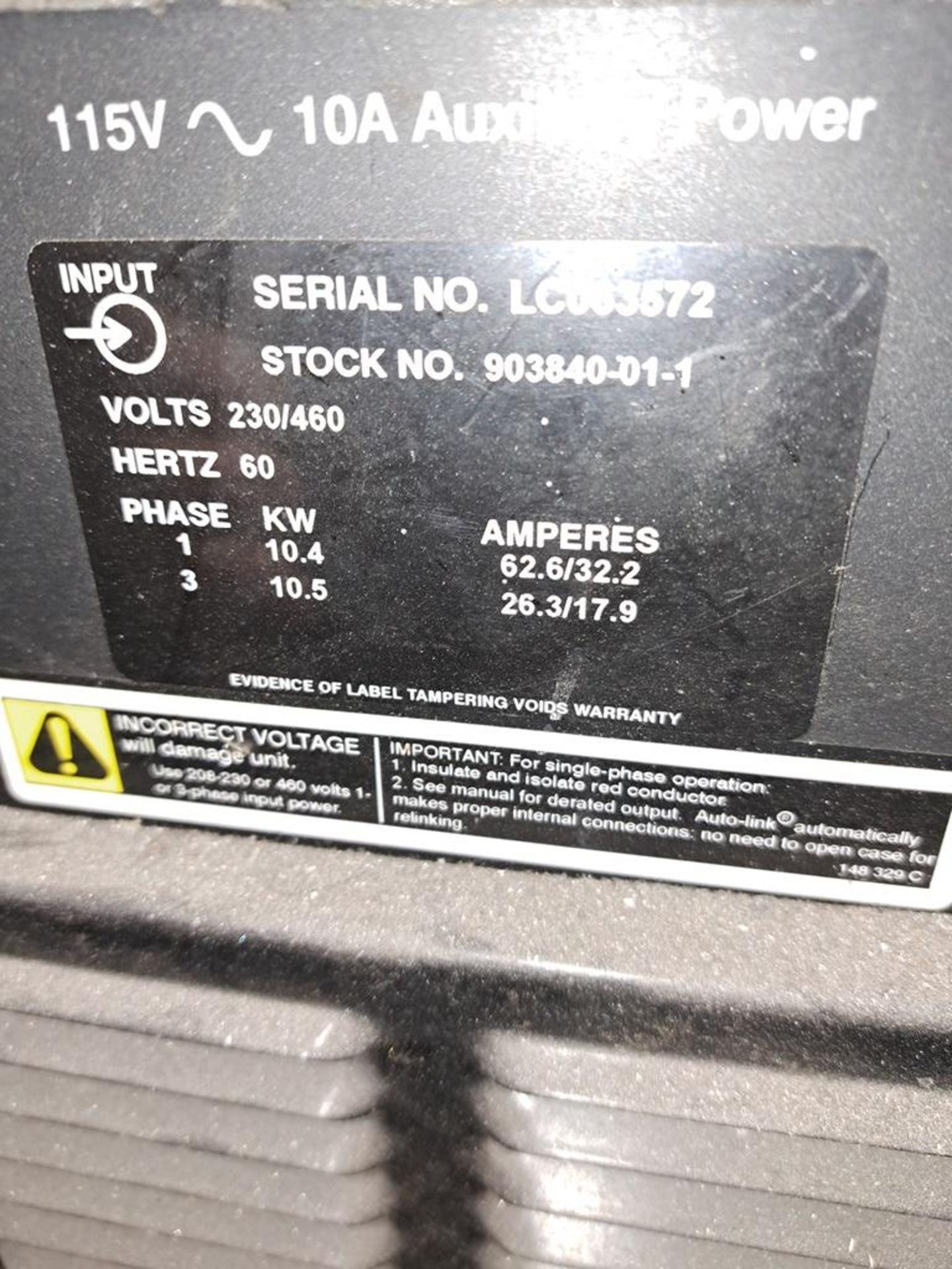 Miller Tig Runner Portable Welder, Stock number 903840-01-1, Ser. #LC063572 (no tank)-Removal Is - Image 3 of 4