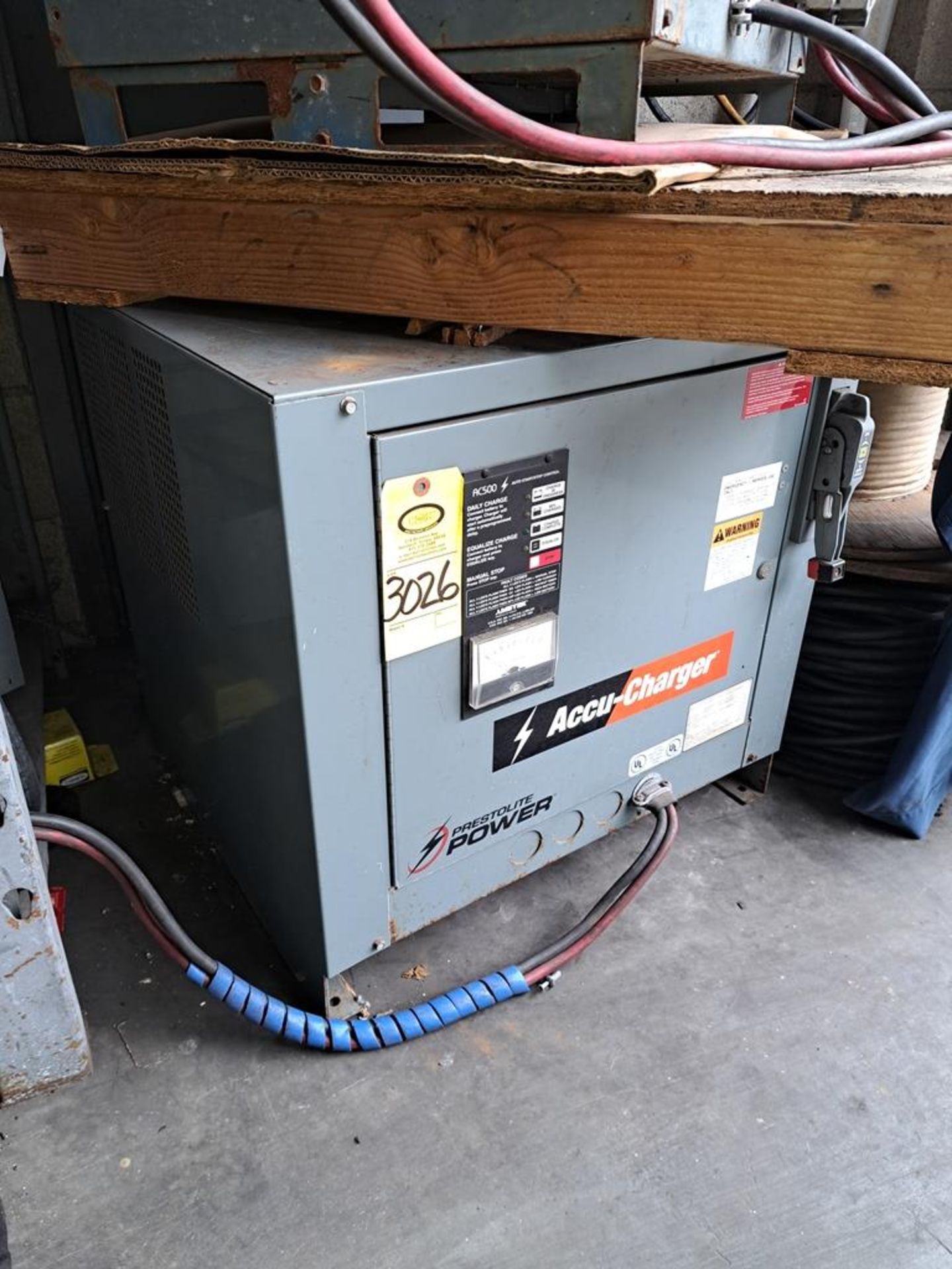 Prestolite Power Mdl. 510C3-12 Battery Charger, 24 volt, 12 cell, 230 volts, Ser. #103CS03443 (