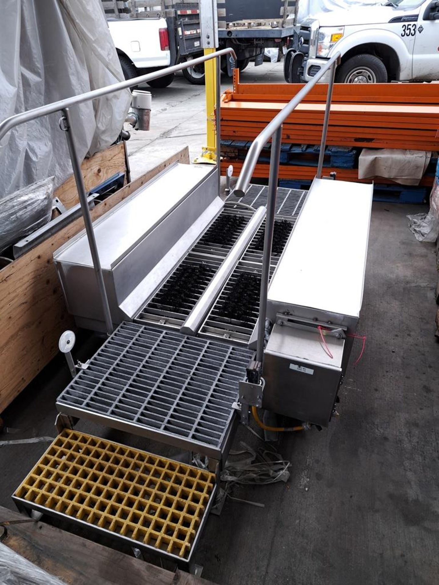 Chad Stainless Steel Boot Wash Conveyor, (4) motorized brushes, 4' W X 9' L overall (Contact Norm - Image 2 of 3