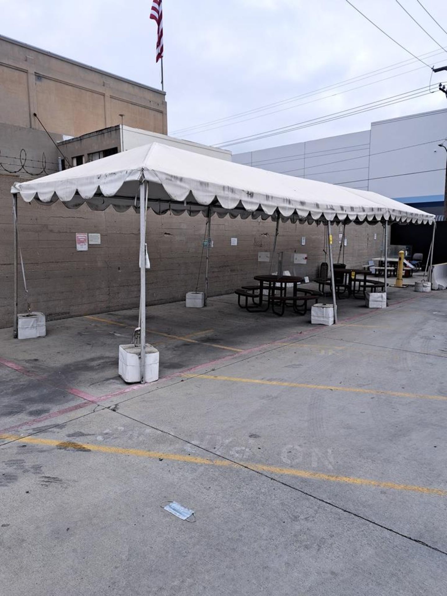 Tentmax Tent, approx. 11' W X 37' L X 10' T, aluminum poles (Contact Norm Pavlish - Nebraska