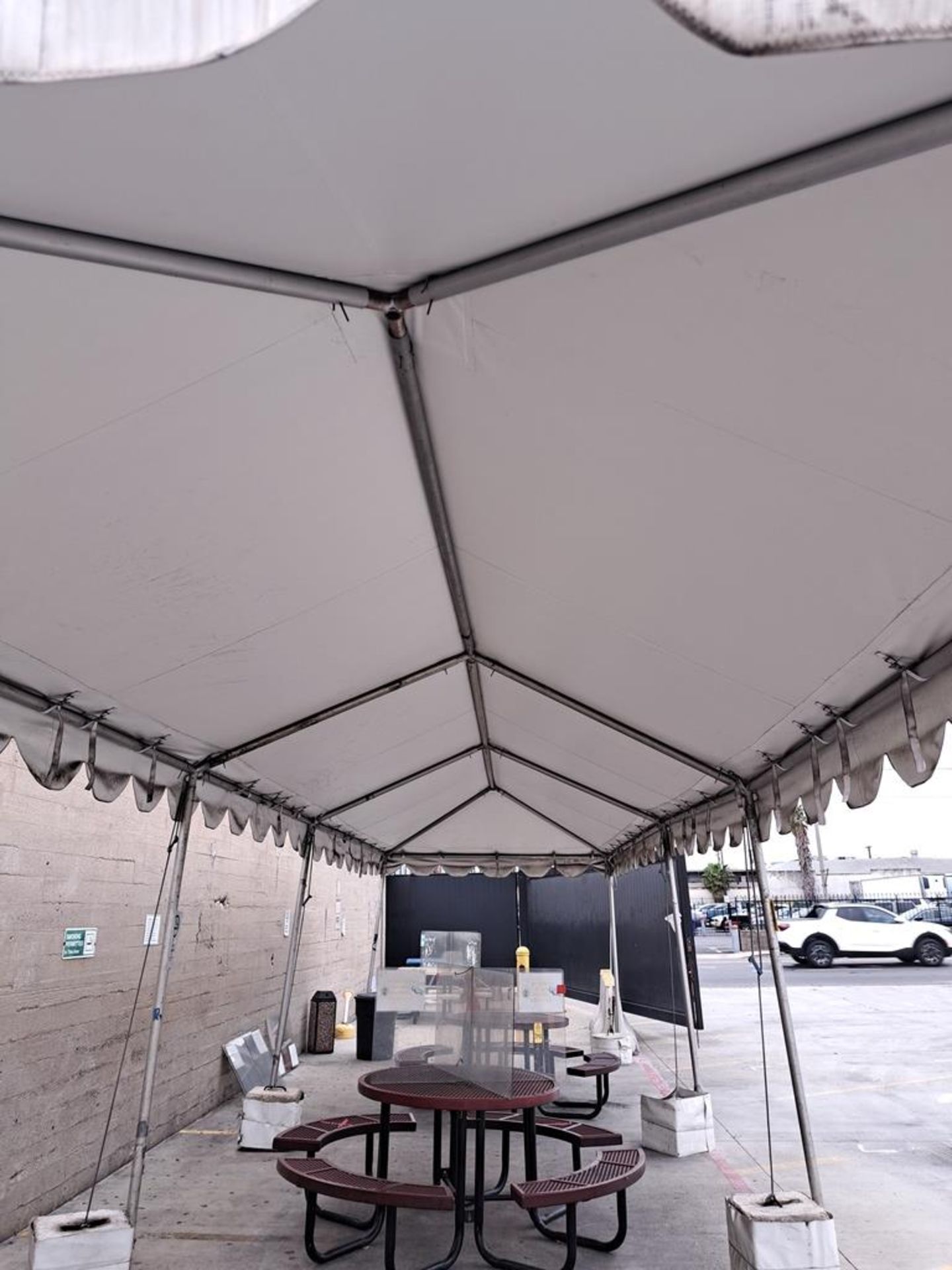 Tentmax Tent, approx. 11' W X 37' L X 10' T, aluminum poles (Contact Norm Pavlish - Nebraska - Image 2 of 2