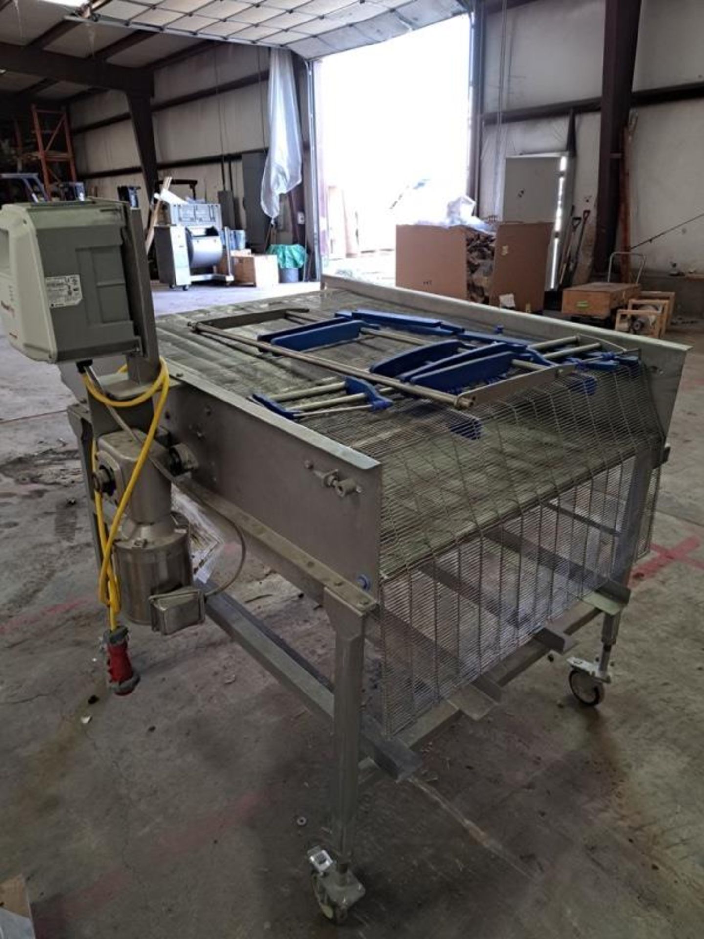 Stainless Steel Portable Conveyor, 40" W X 50" L stainless steel belt, missing (1) wheel, Allen - Image 2 of 3