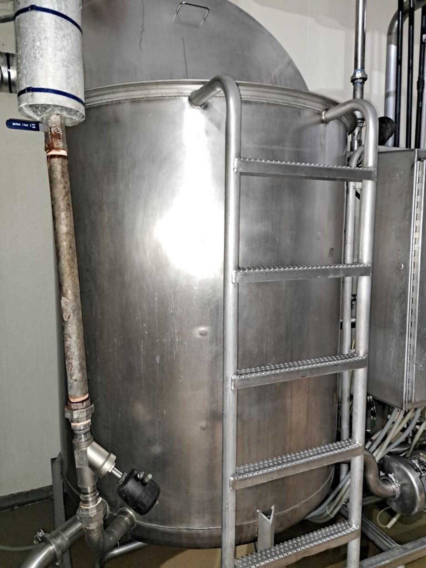 Stainless Steel Single Wall Tank, 5' Dia. X 5' D, 230/460 volt motor on stainless steel - Image 2 of 4