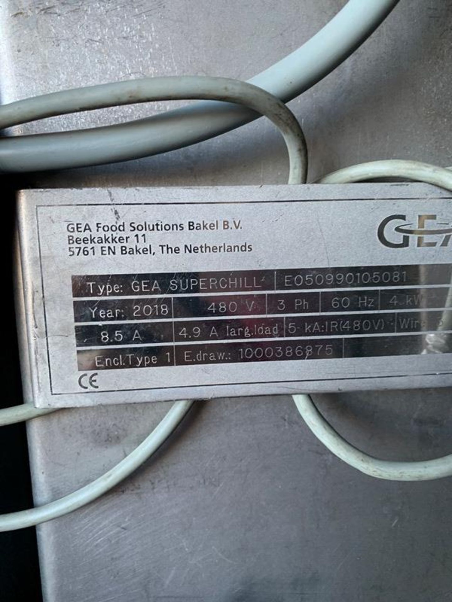 GEA Mdl. E050990105081 Super Chill, Mfg. 2018, 480 volts, 3 phase (Old Lot #429) (Located in West - Image 2 of 4