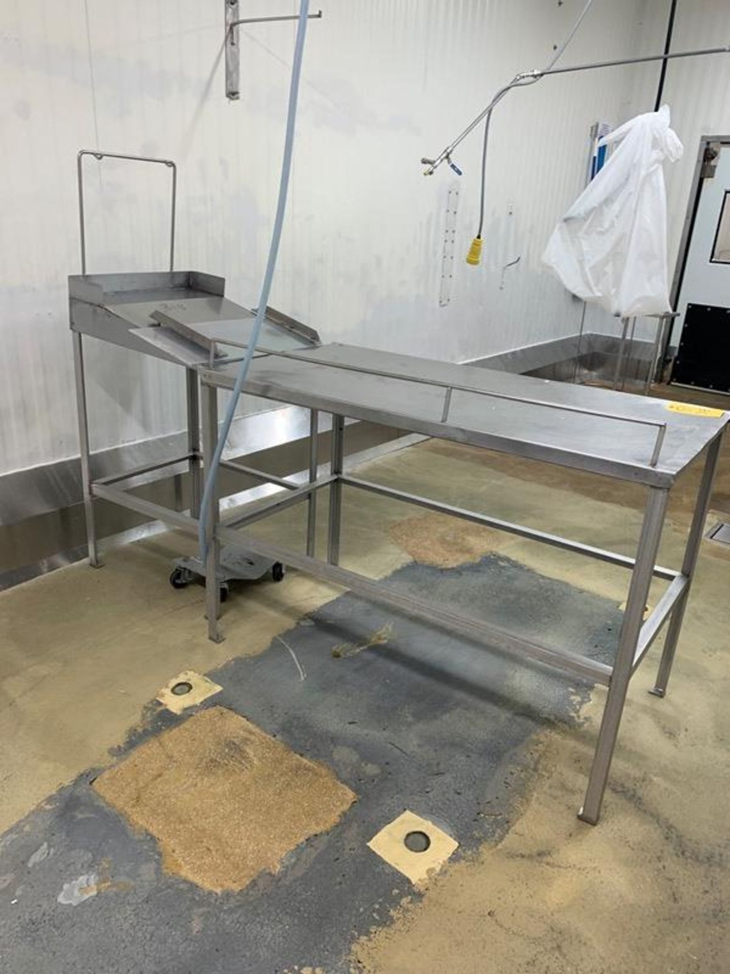 Lot Table (1) 30" W X 5' L X 36" H, (1) Foreman's Desk, (3) Stainless Steel Racks (Located in Mt. - Image 3 of 4