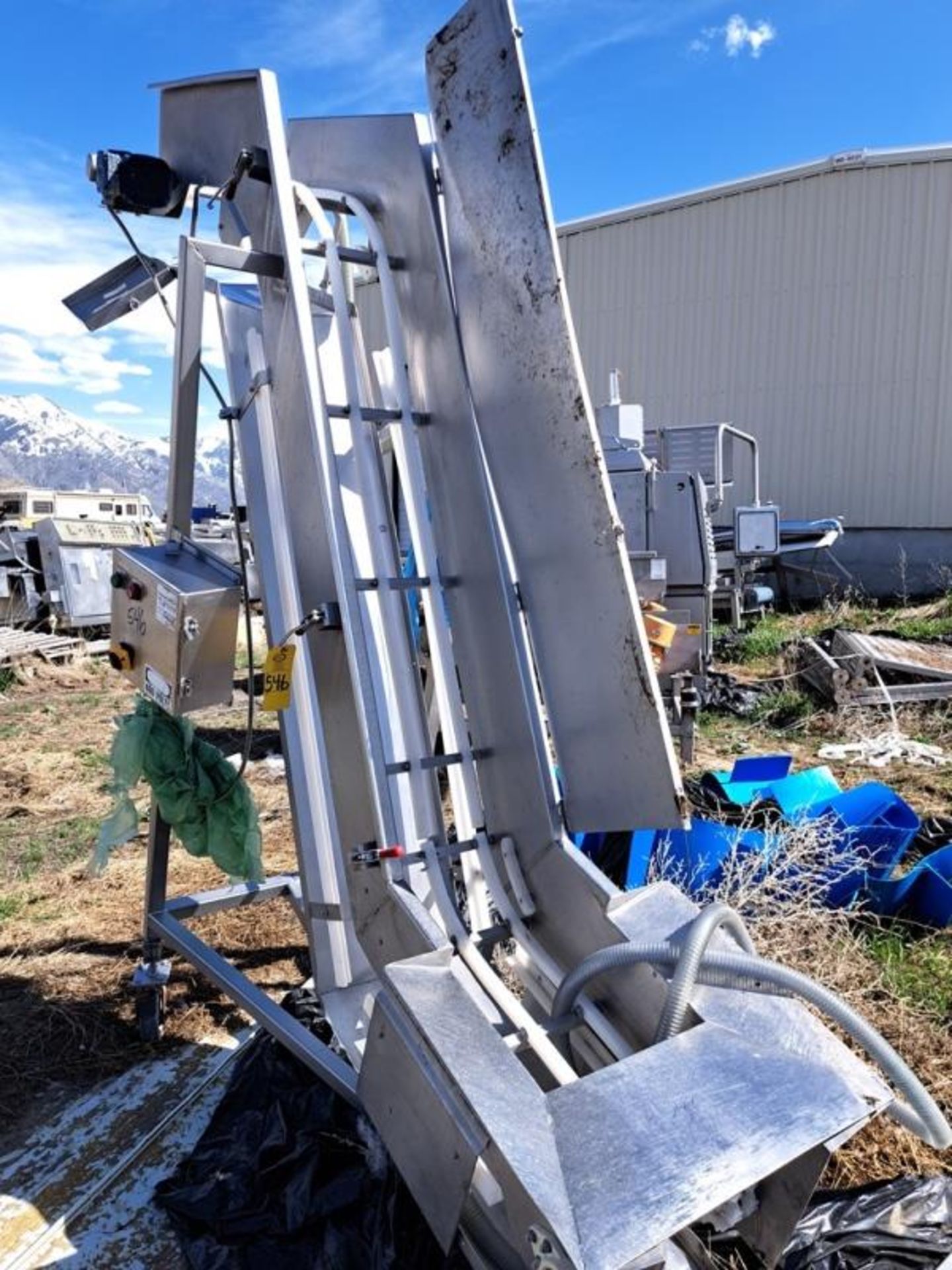 Stainless Steel Incline "Z" Conveyor, 16" W X 16' L (no belt), 230/460 volt motor (Located in