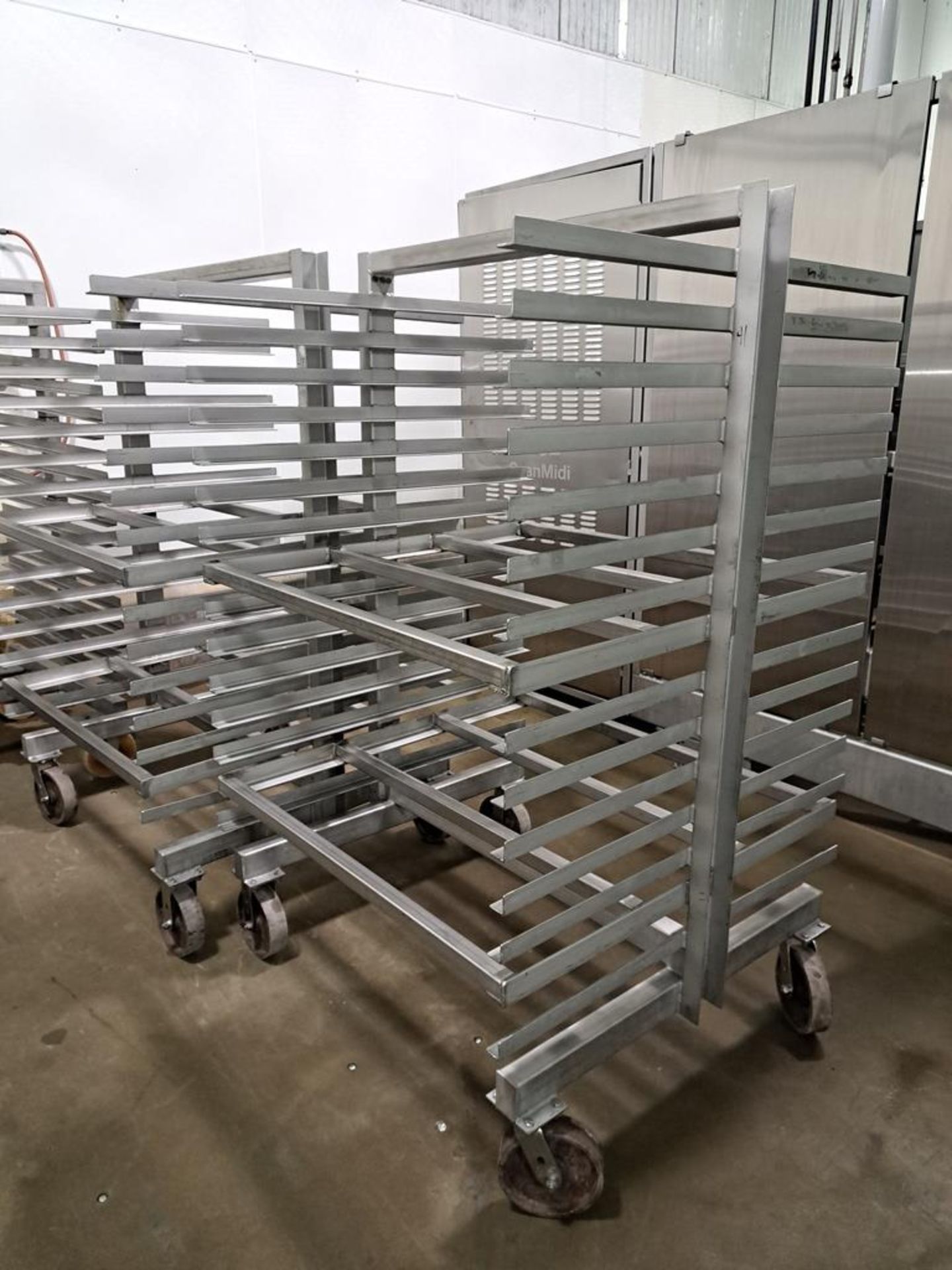 Stainless Steel Smoke Trucks, 42" W X 47" L X 6' T, 15-spaces, 3 1/2" apart (Located in Bolingbrook, - Image 2 of 4