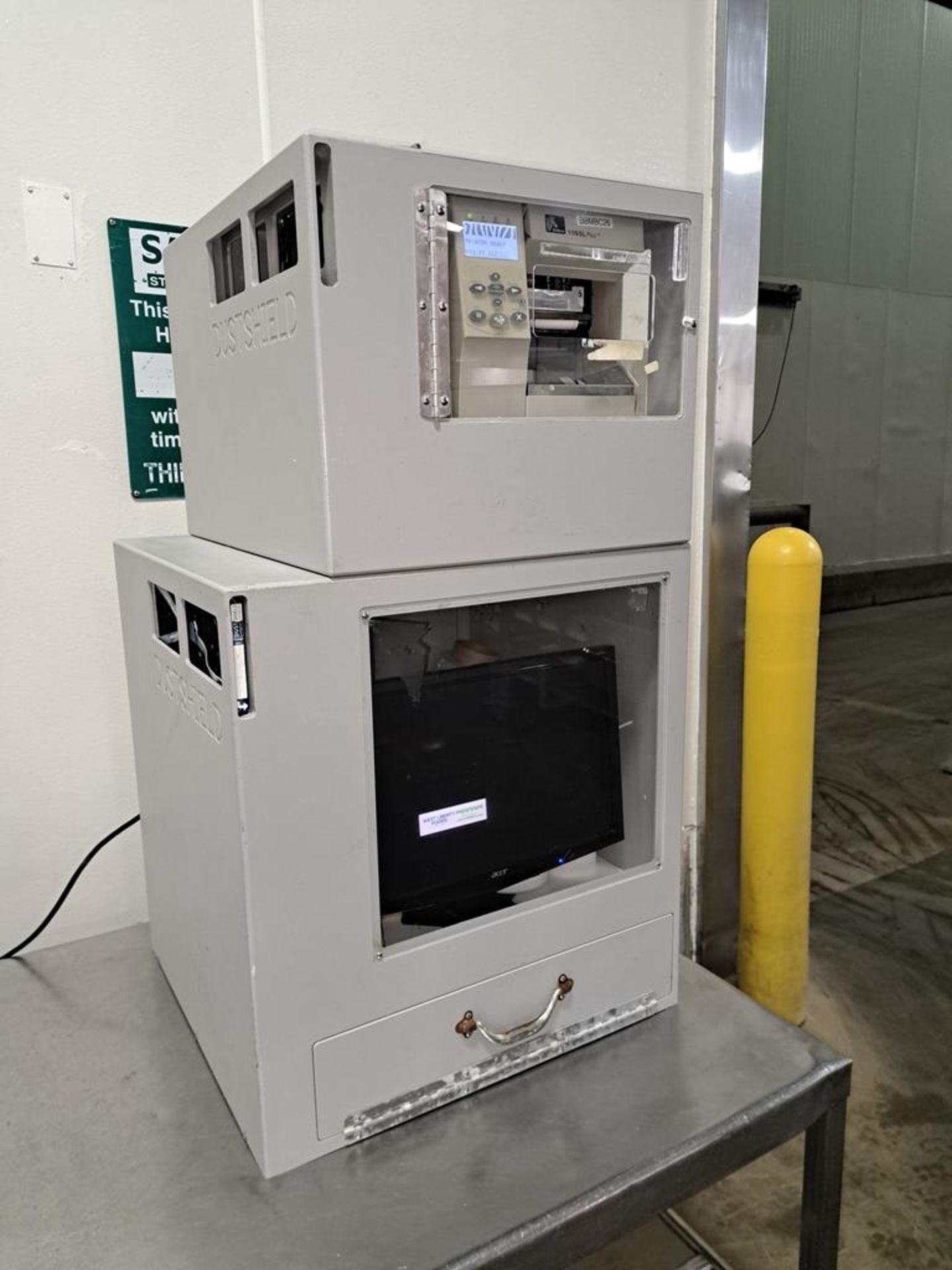 Zebra Mdl. 105SL Plus Label Printer with keyboard and monitor (Located in Bolingbrook, IL)(Loading