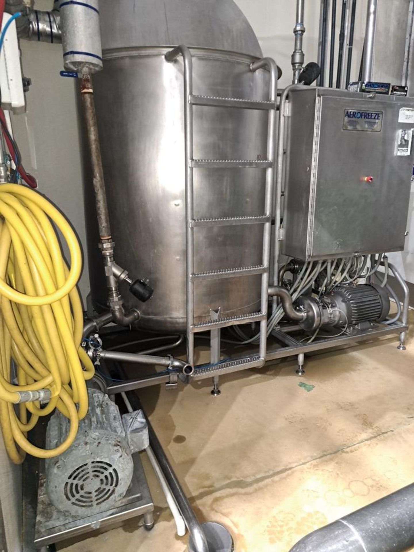 Stainless Steel Single Wall Tank, 5' Dia. X 5' D, 230/460 volt motor on stainless steel