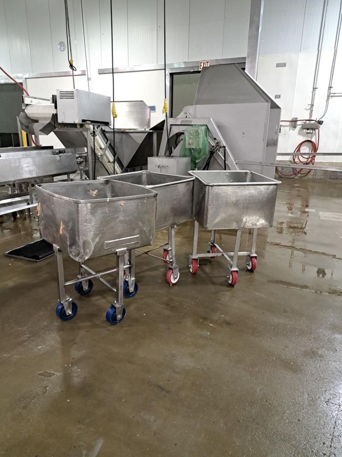 Modified Stainless Steel Dump Buggies, 400 Lb. capacity, 37" tall (Located in Bolingbrook, IL)(