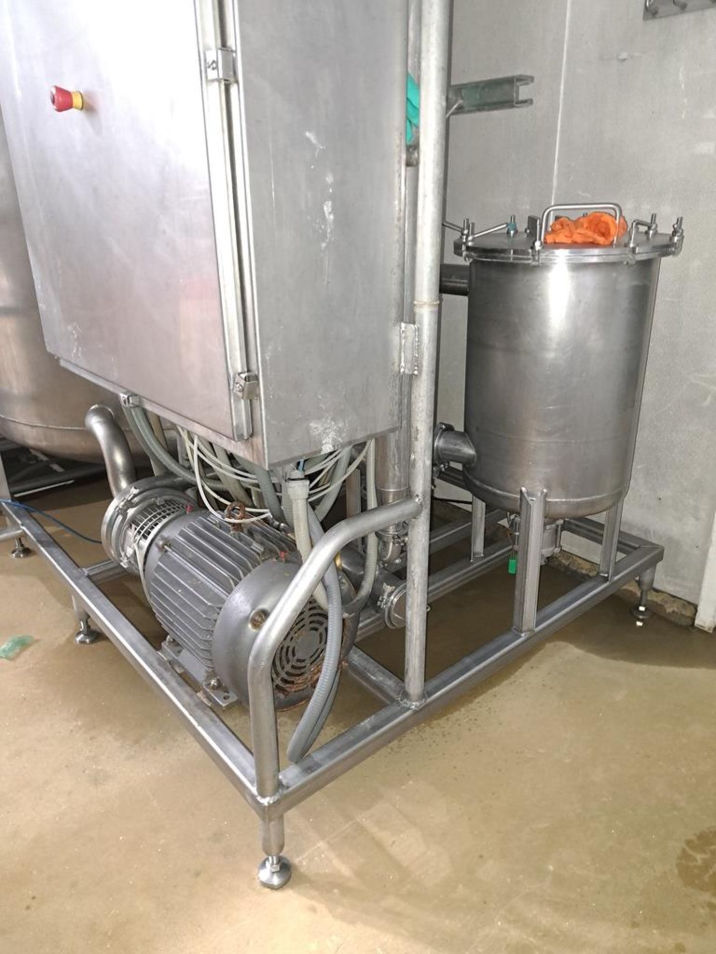 Stainless Steel Single Wall Tank, 5' Dia. X 5' D, 230/460 volt motor on stainless steel - Image 4 of 4