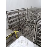 Portable Stainless Steel Racks, 36" W X 70" L X 74" T, 5-spaces, 7" apart (Located in Bolingbrook,