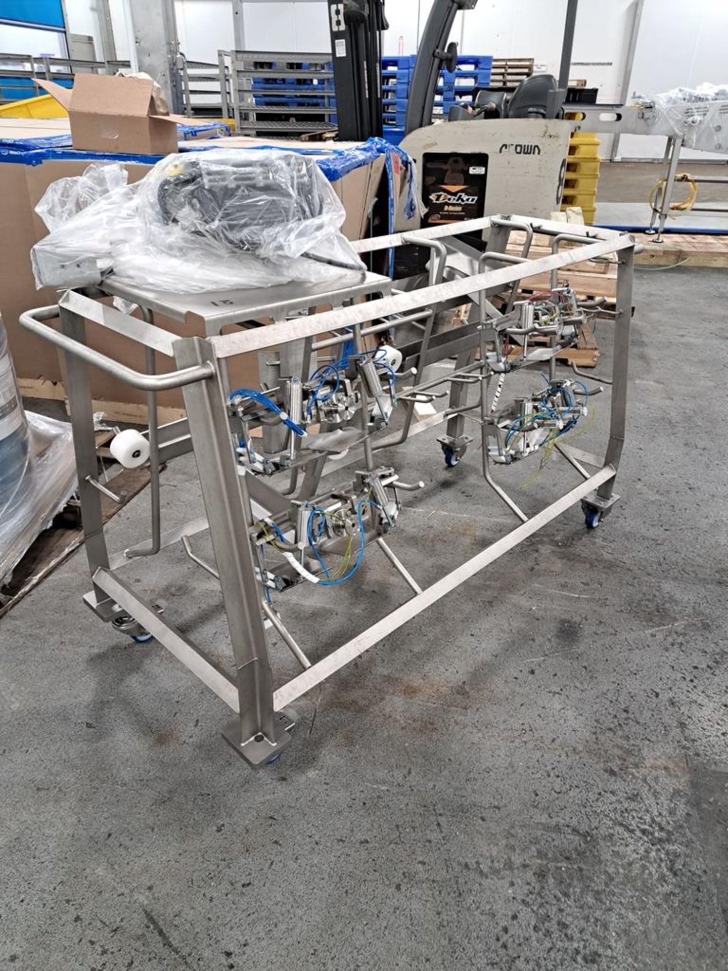 Stainless Steel Parts Cart, 30" W X 6' L X 42" T (Located in Bolingbrook, IL)(Loading Fee $50.00-