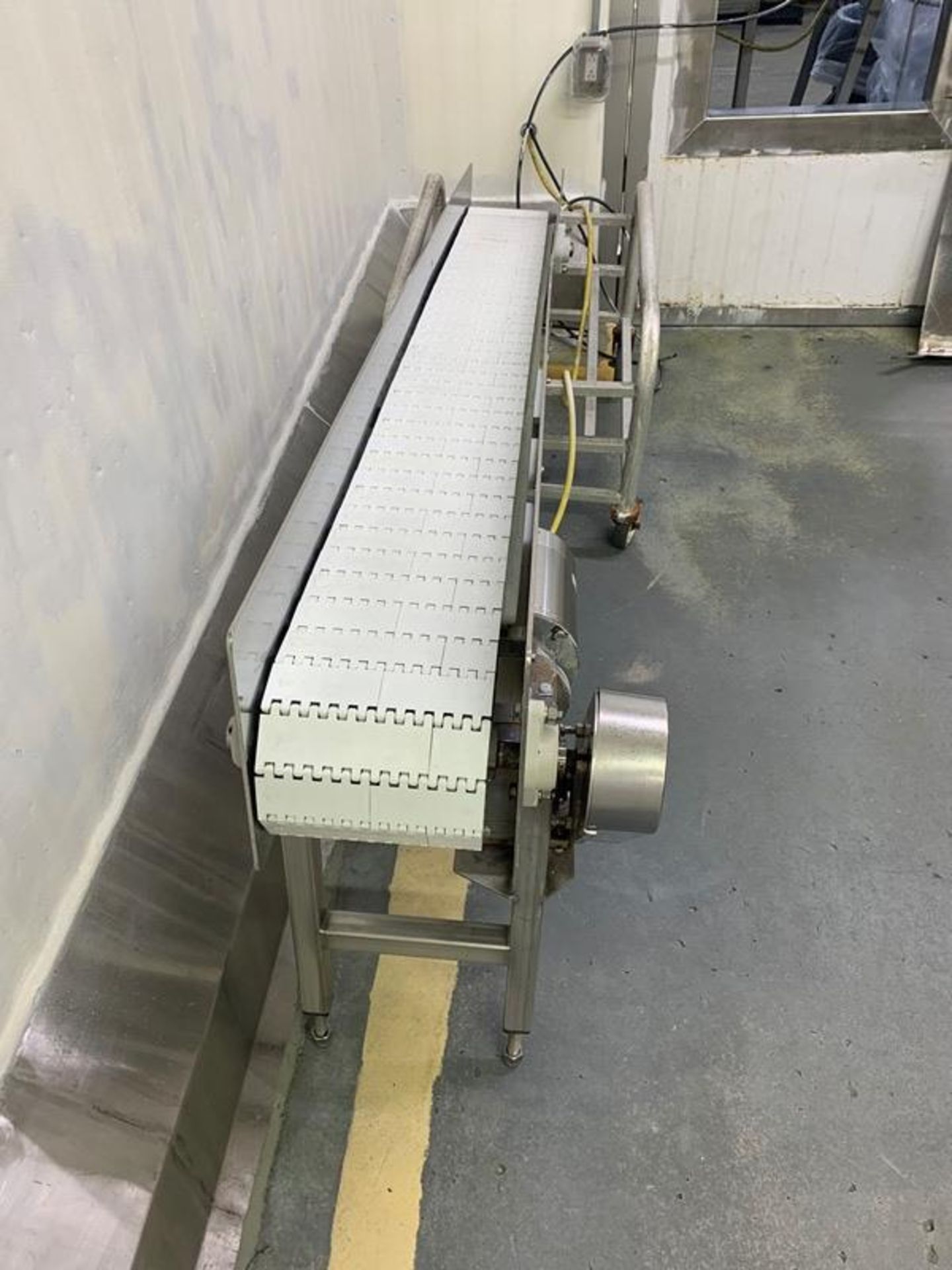 Lot Conveyor, stainless steel , intralox belt, 24" W X 60" &8" W X 7' L (Located in Mt. Pleasant, - Image 5 of 5