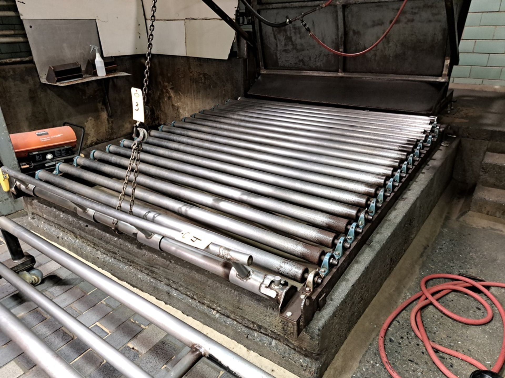 Stainless Steel Landing Table with rollers, 7' W X 8' L (Required Loading Fee $250.00 Rigger: Norm