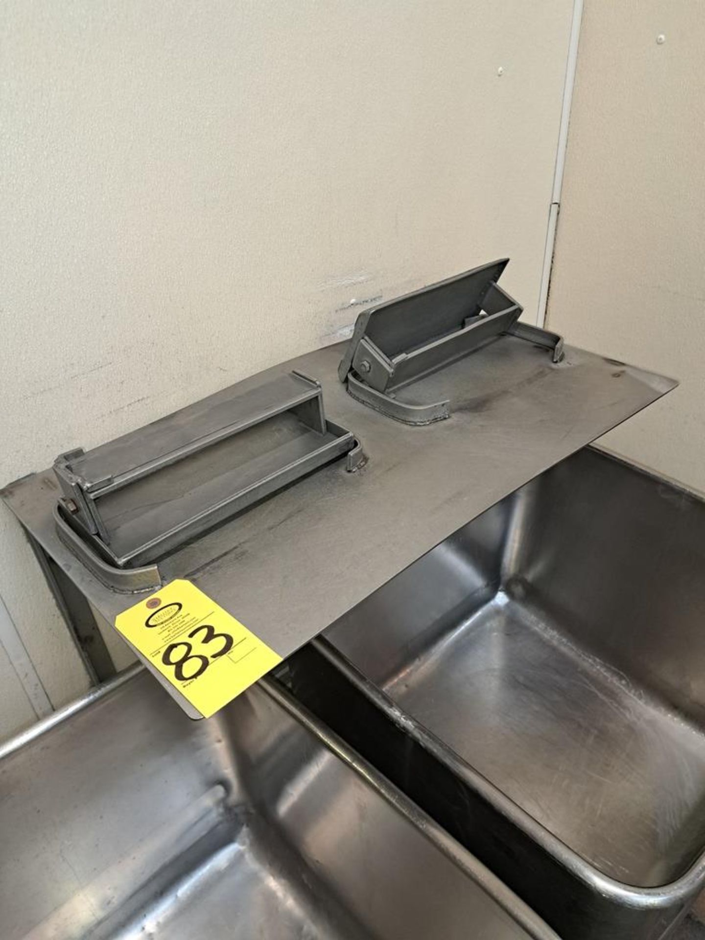 Stainless Steel Shelf with (2) sharpening stone holders (Required Loading Fee $75.00 Rigger: Norm