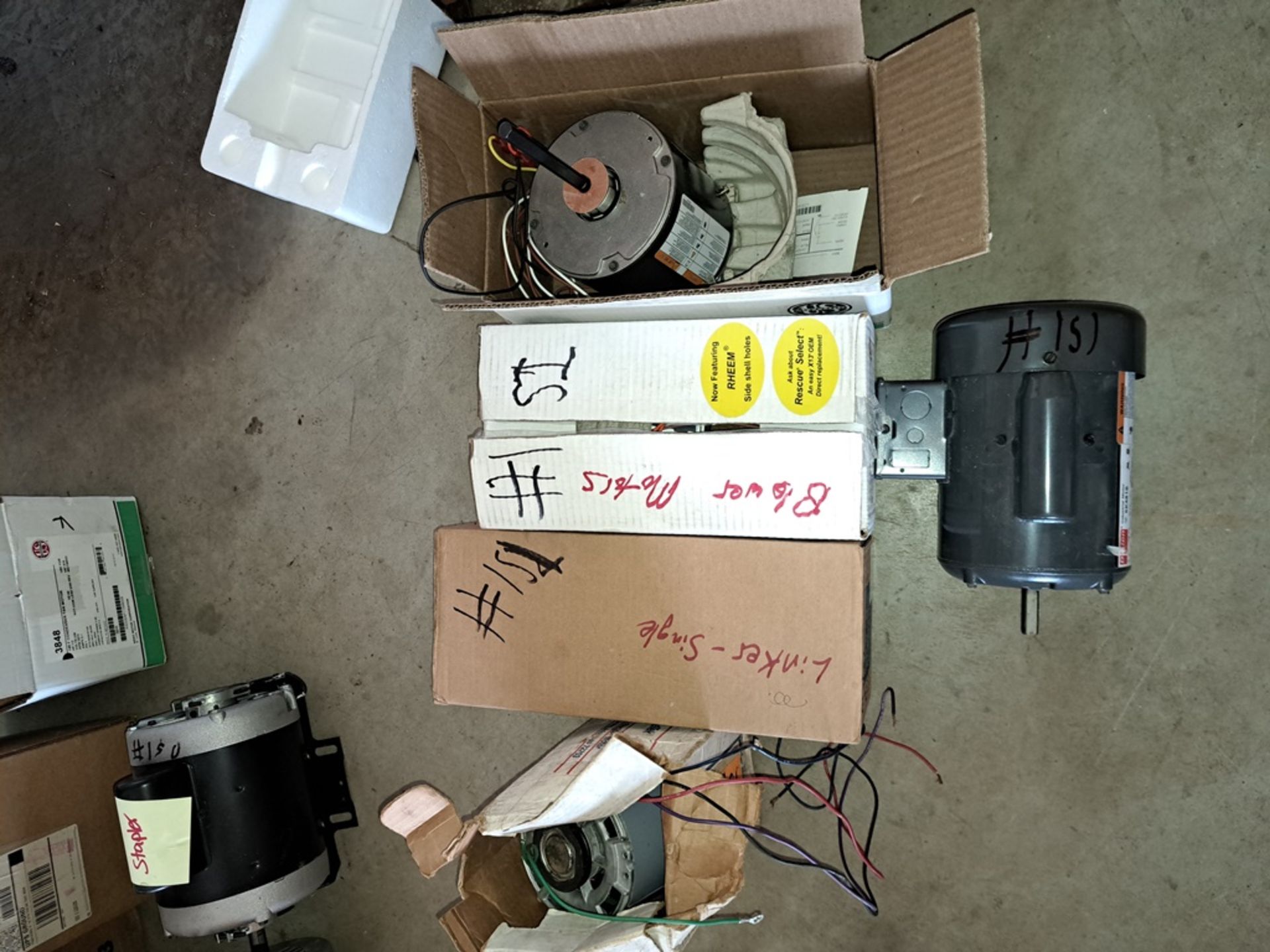 Lot of (5) Fan Motors (Required Loading Fee $75.00 Rigger: Norm Pavlish, Nebraska Stainless (402)