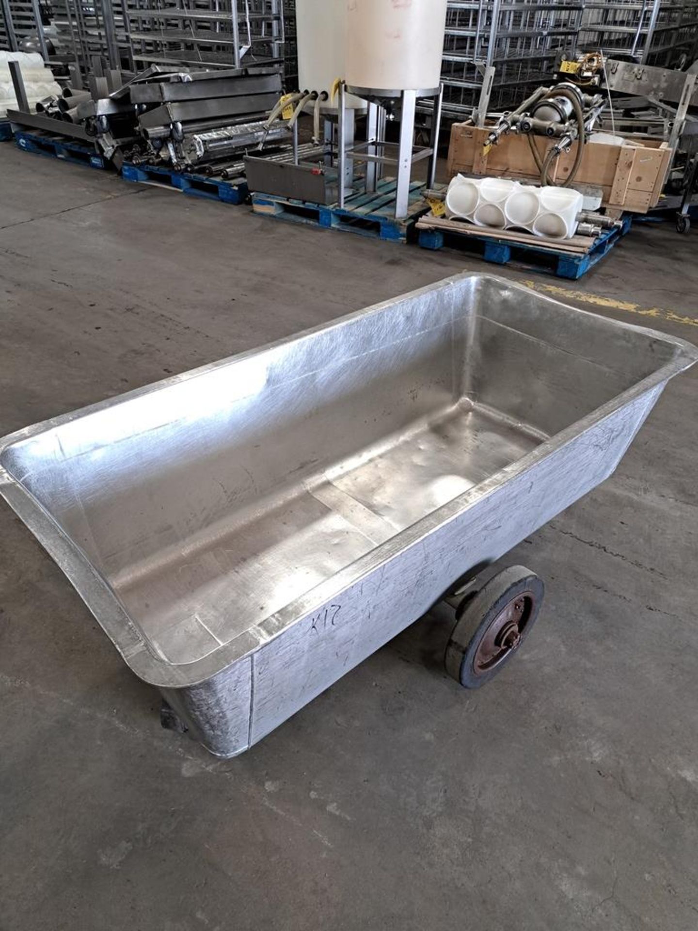 Stainless Steel Meat Truck, 27 1/2" Wide X 58" Long X 16" Deep, Located In Plano, IL (Required