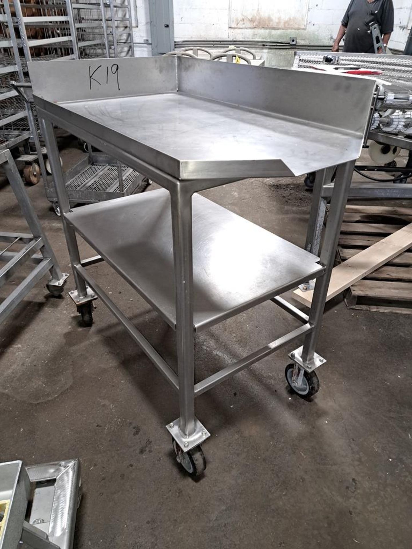 Stainless Steel Cart, 24" Wide X 44" Long X 4' Tall, Located In Plano, IL (Required Loading Fee: $
