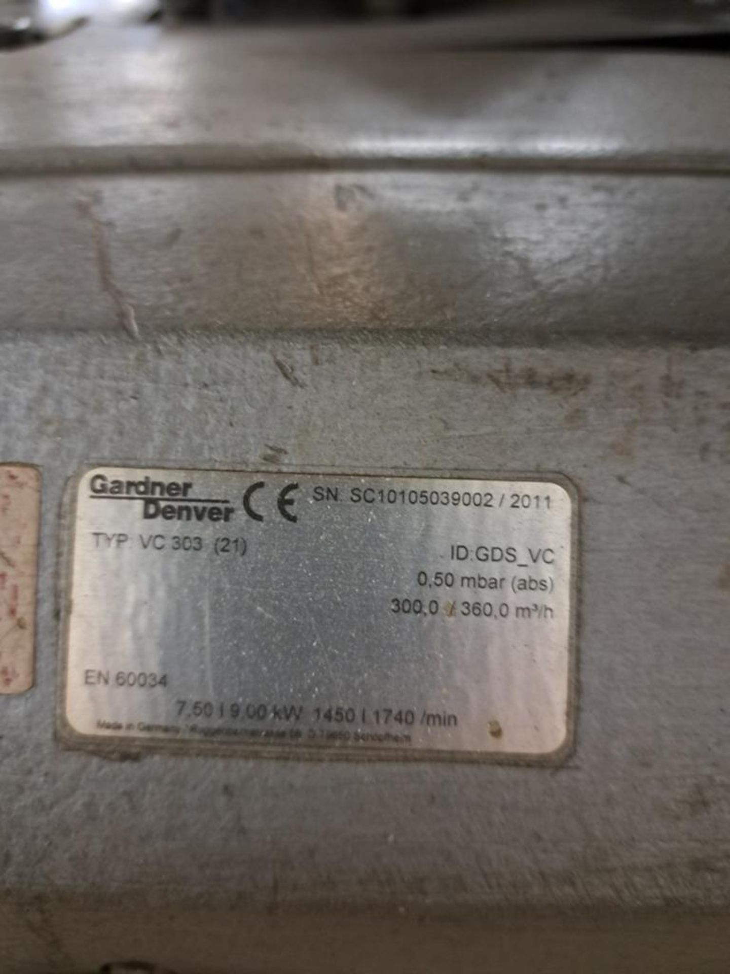 Gardner Denver Vacuum Pump Located In Sandwich, IL (Required Loading Fee: $50.00) (Loading By - Image 4 of 4