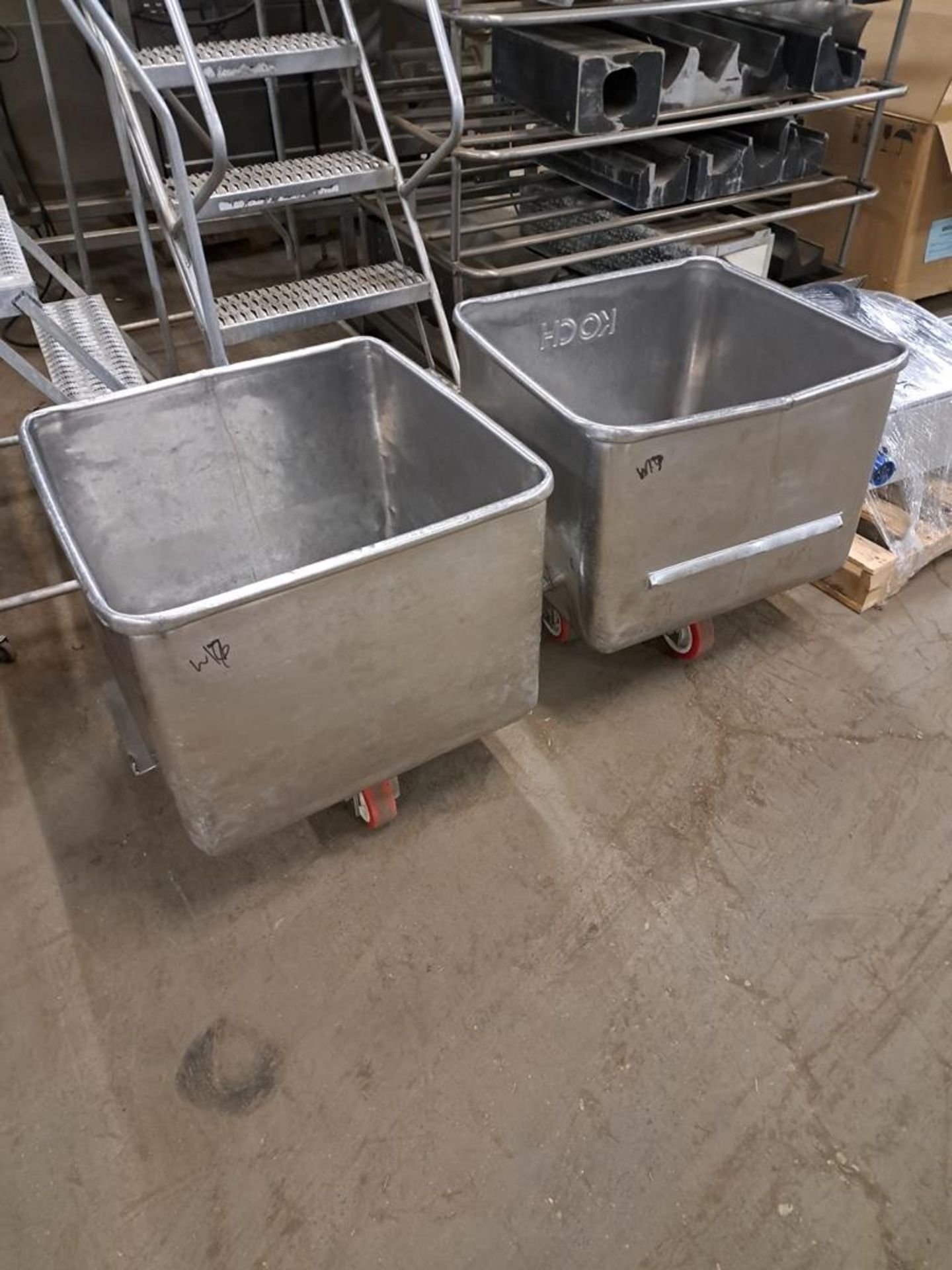 Stainless Steel Dump Buggies, 400 Lb. capacity, rolled lip Located In Sandwich, IL (Required Loading